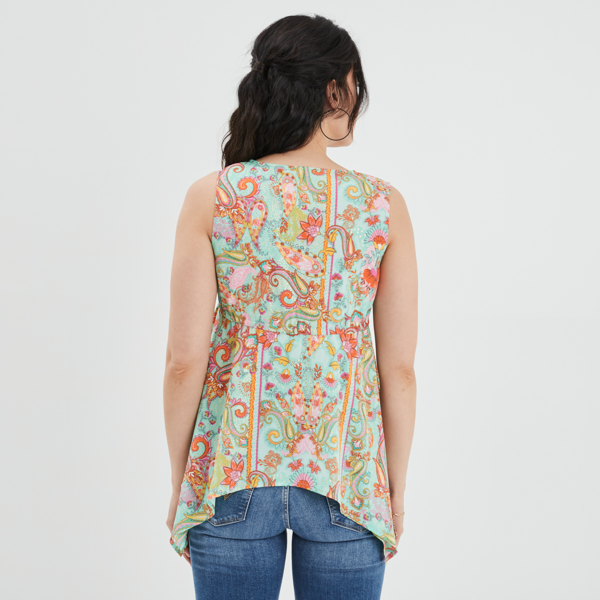 blouse a volants cintree mosquitos vert femme Blouse à volants cintrée Mosquitos vert femme