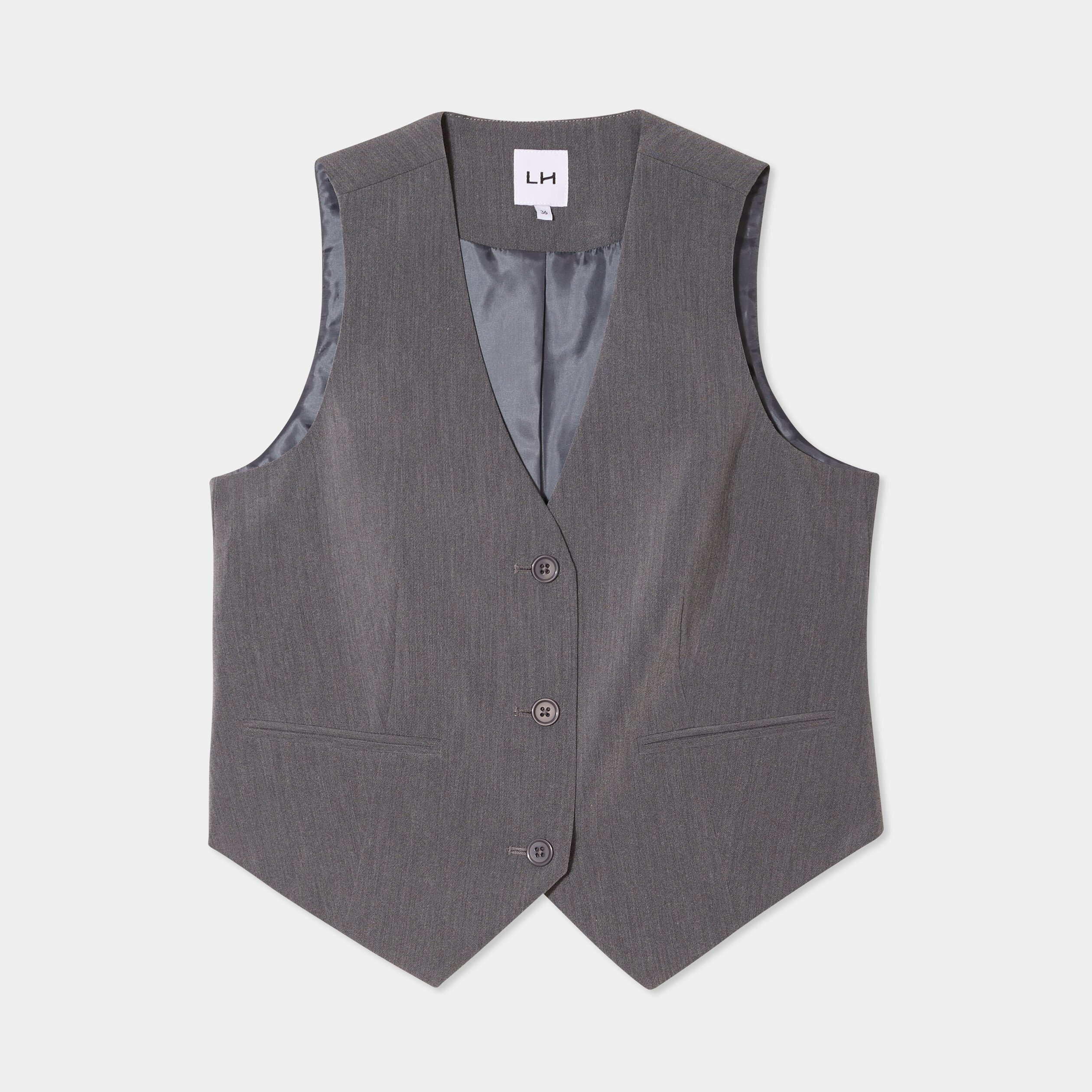 Sans Manche Ensemble Tailleur Gris Femme Gilet Barman Sans Manches