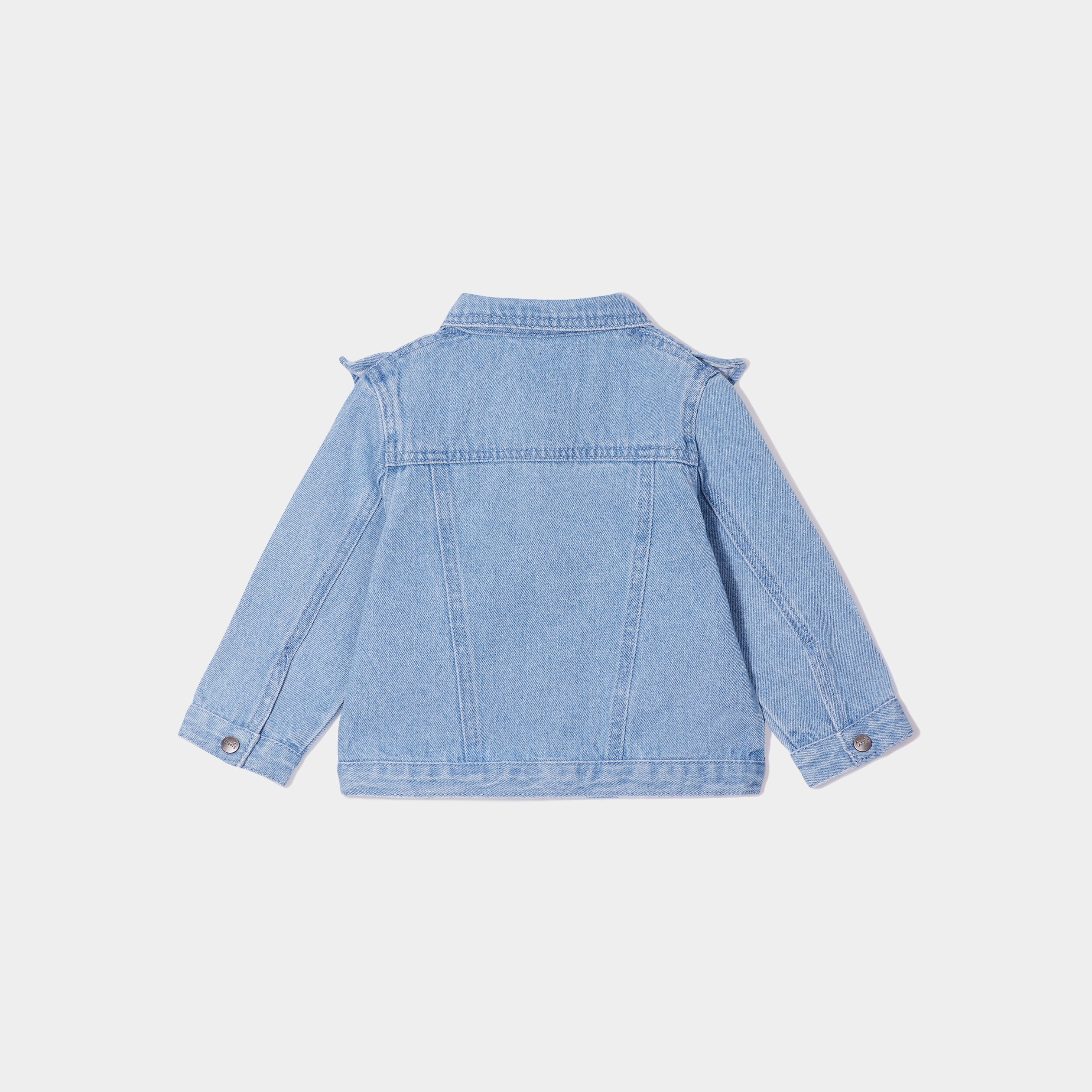 veste jean a volants en coton denim double stone bebef Veste jean à volants en coton denim double stone bébé fille