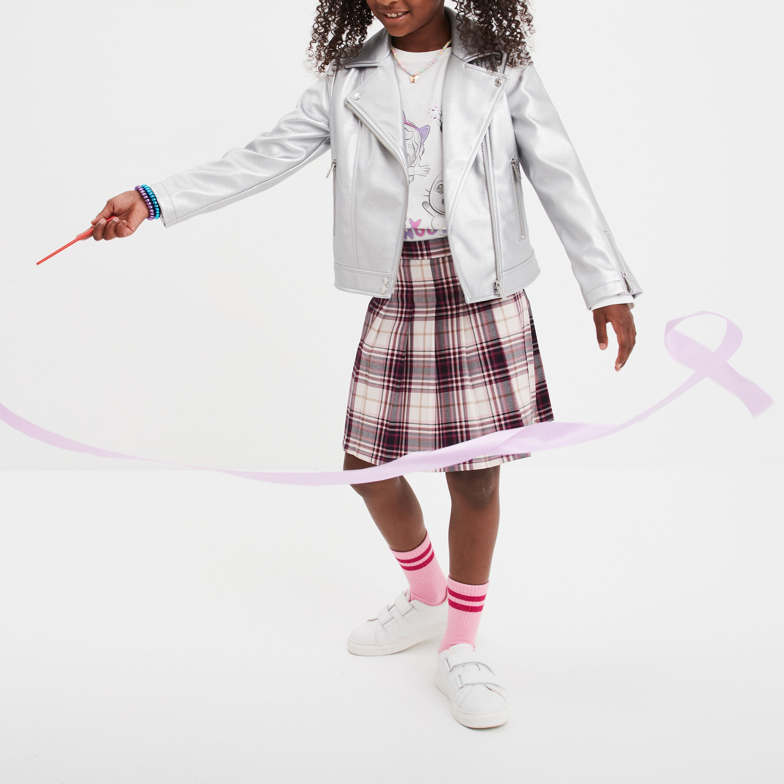 J.LINDEBERG Sports HARLOW PRINT - Jupe Plissée - Shadow Bridge Winter Sky S/bleu