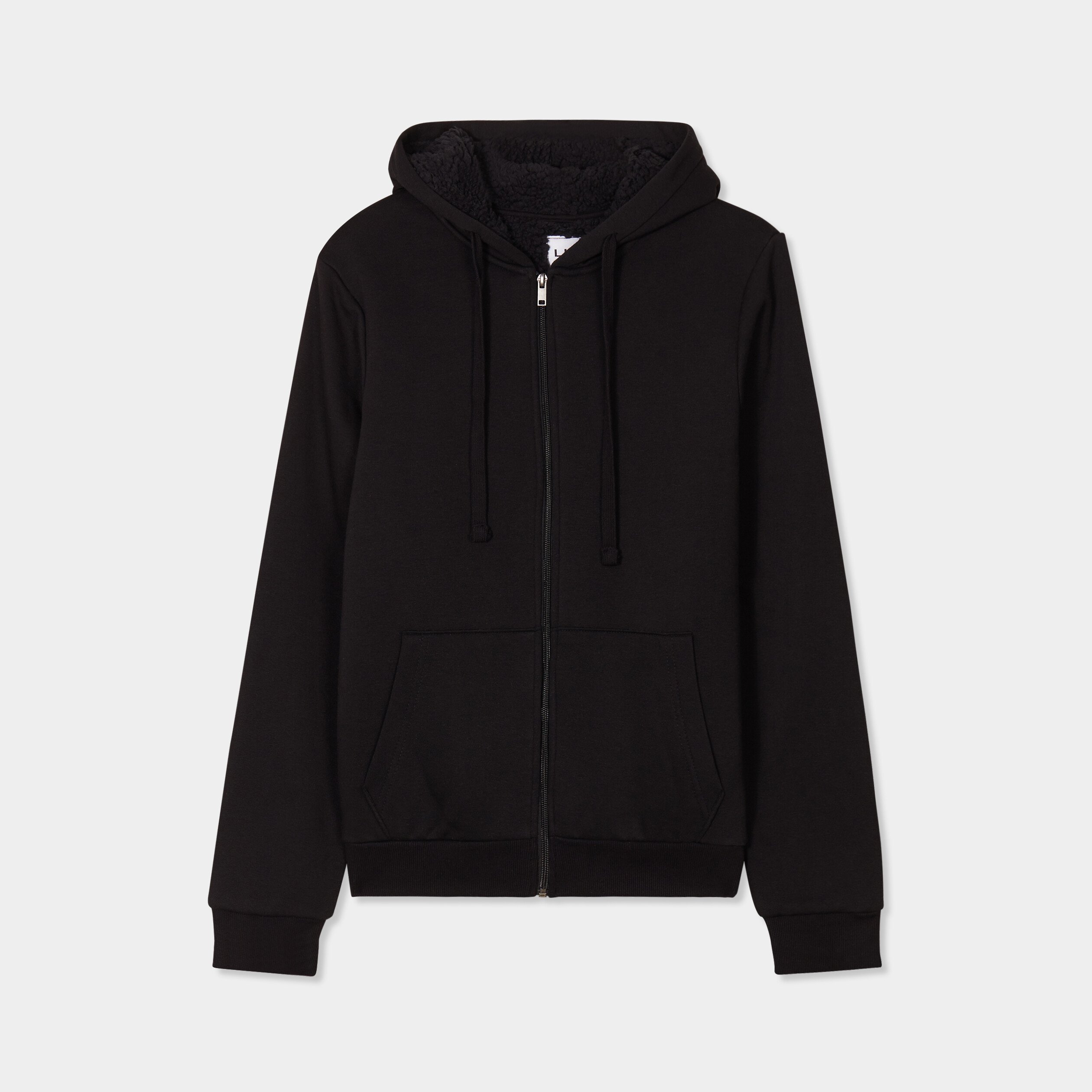 Cerruti 1881 Sweat Polaire à Capuche Sherpa Noir Homme Noir