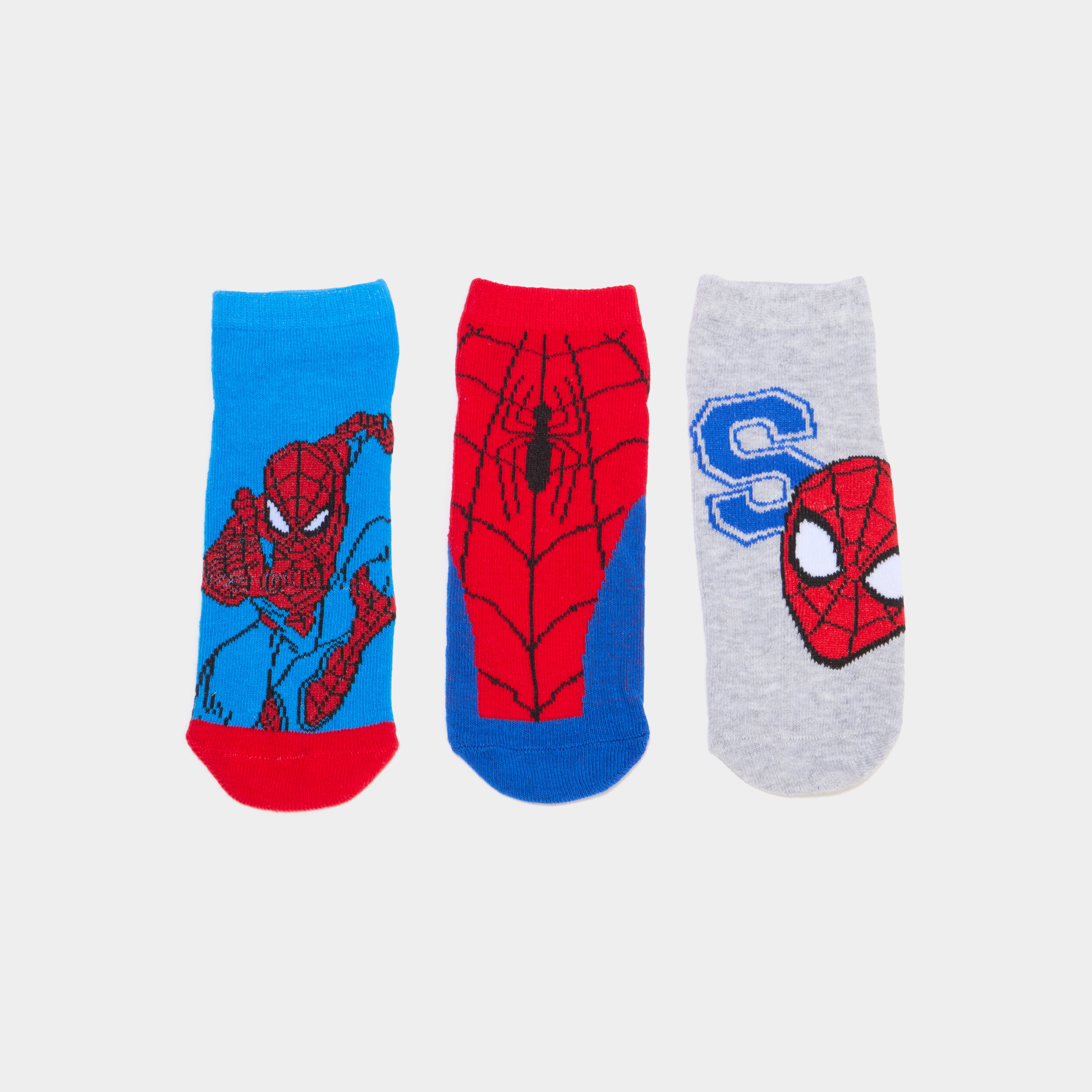 Lot 3 paires chaussettes Spider-Man rouge gar&ccedil;on