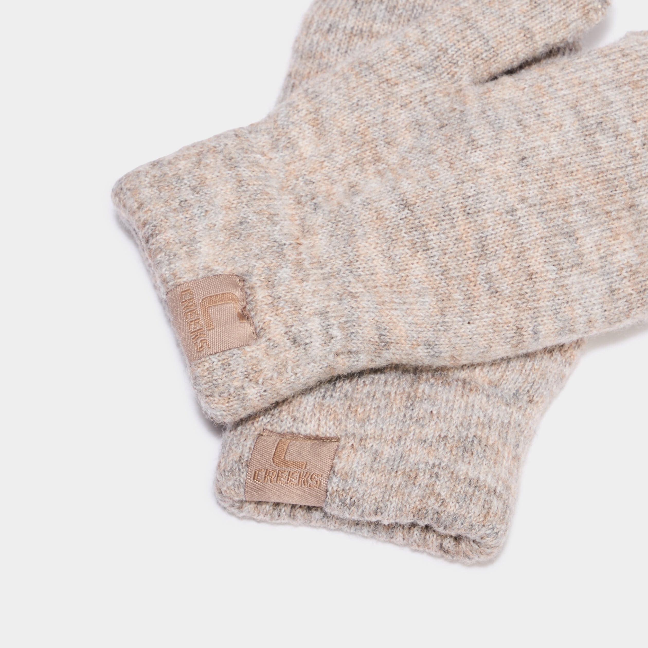 Mouffles doubl&eacute;es beige mixte