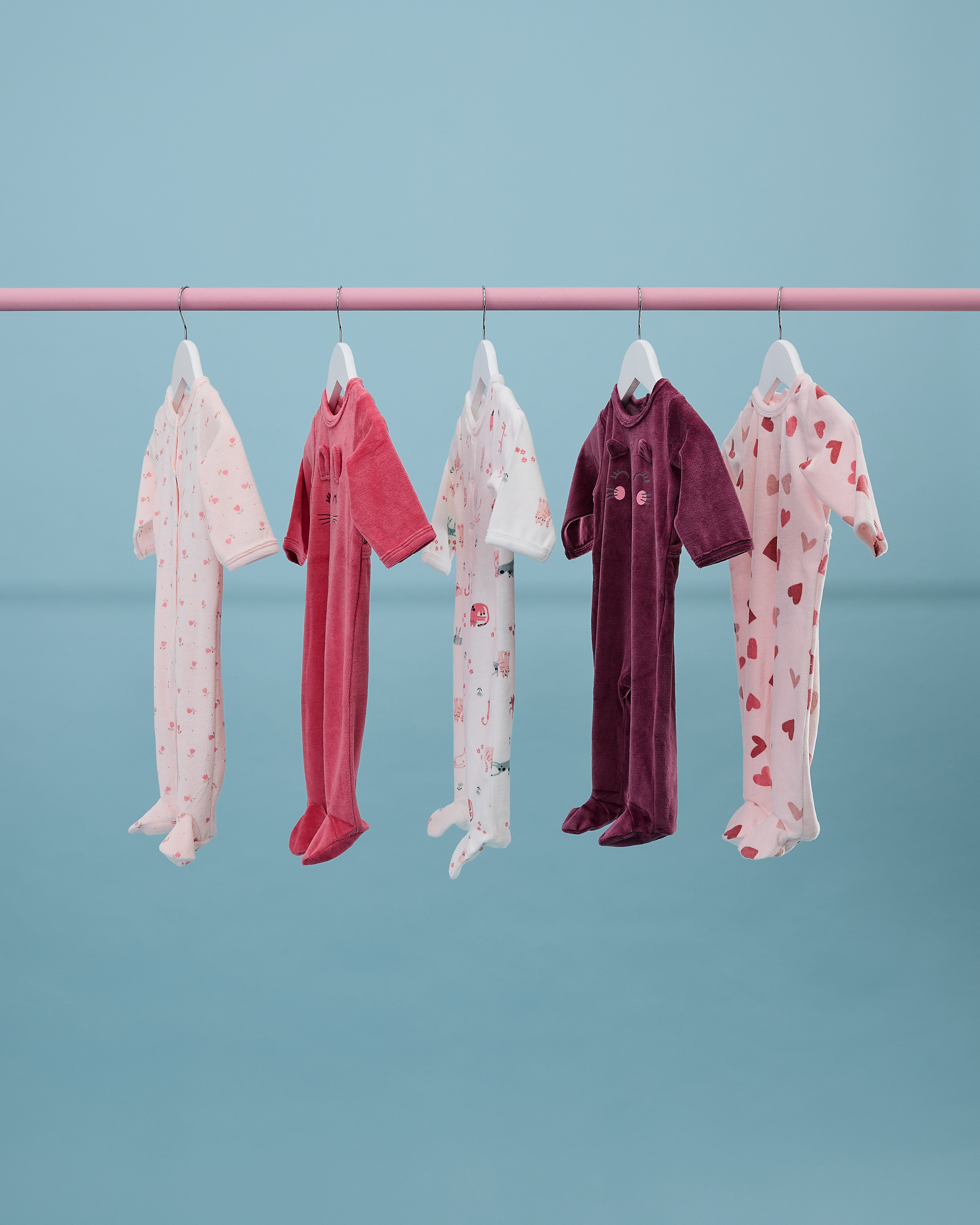 dors bien boutonne avec manches longues rose clair bebef Dors-bien boutonné avec manches longues rose clair bébé fille