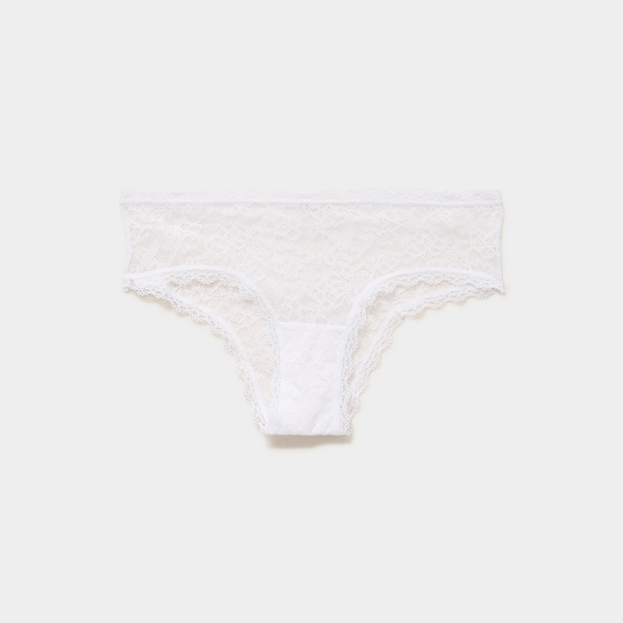 Shorty en dentelle blanc femme