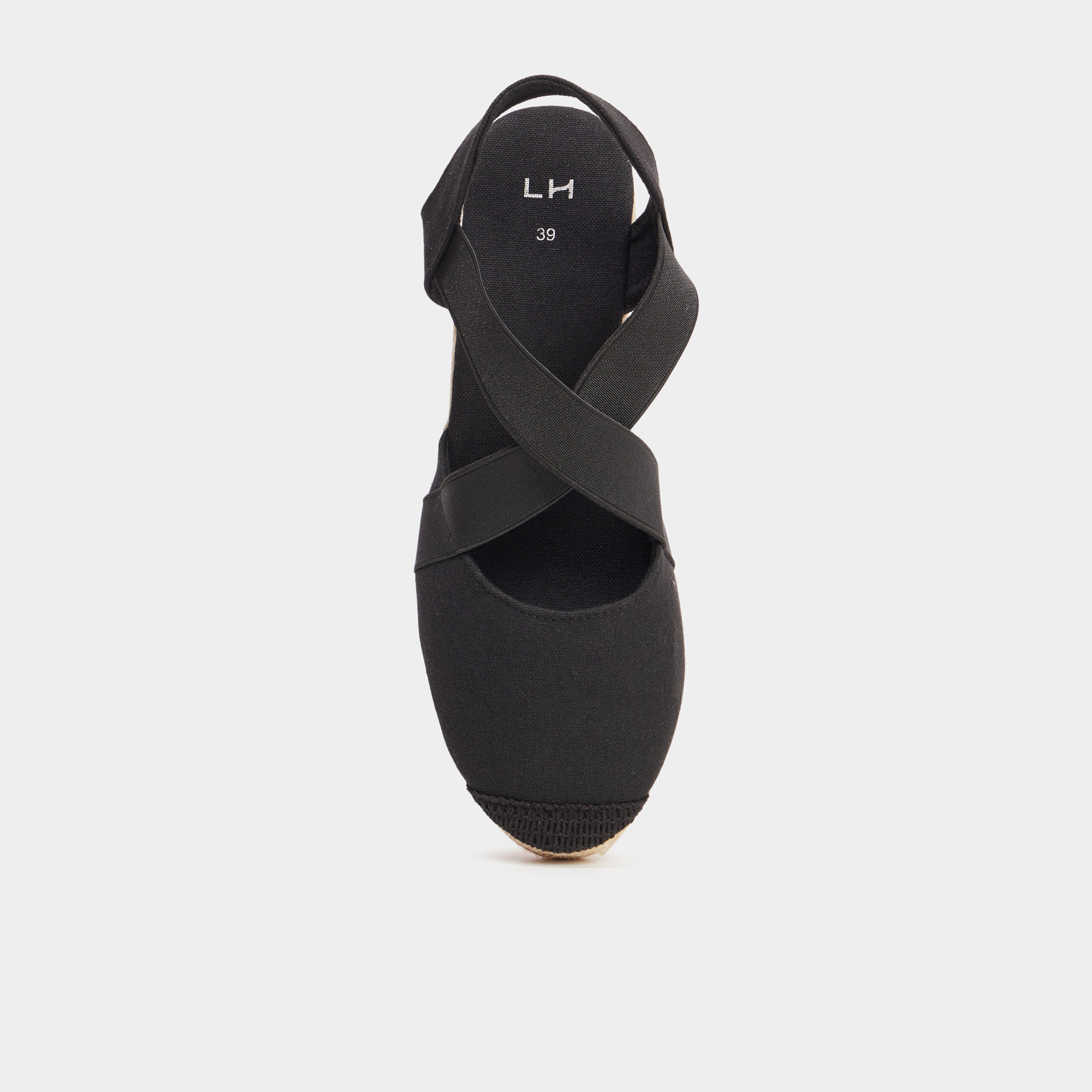 sandales espadrilles compensees noir femme Sandales espadrilles compensées noir femme