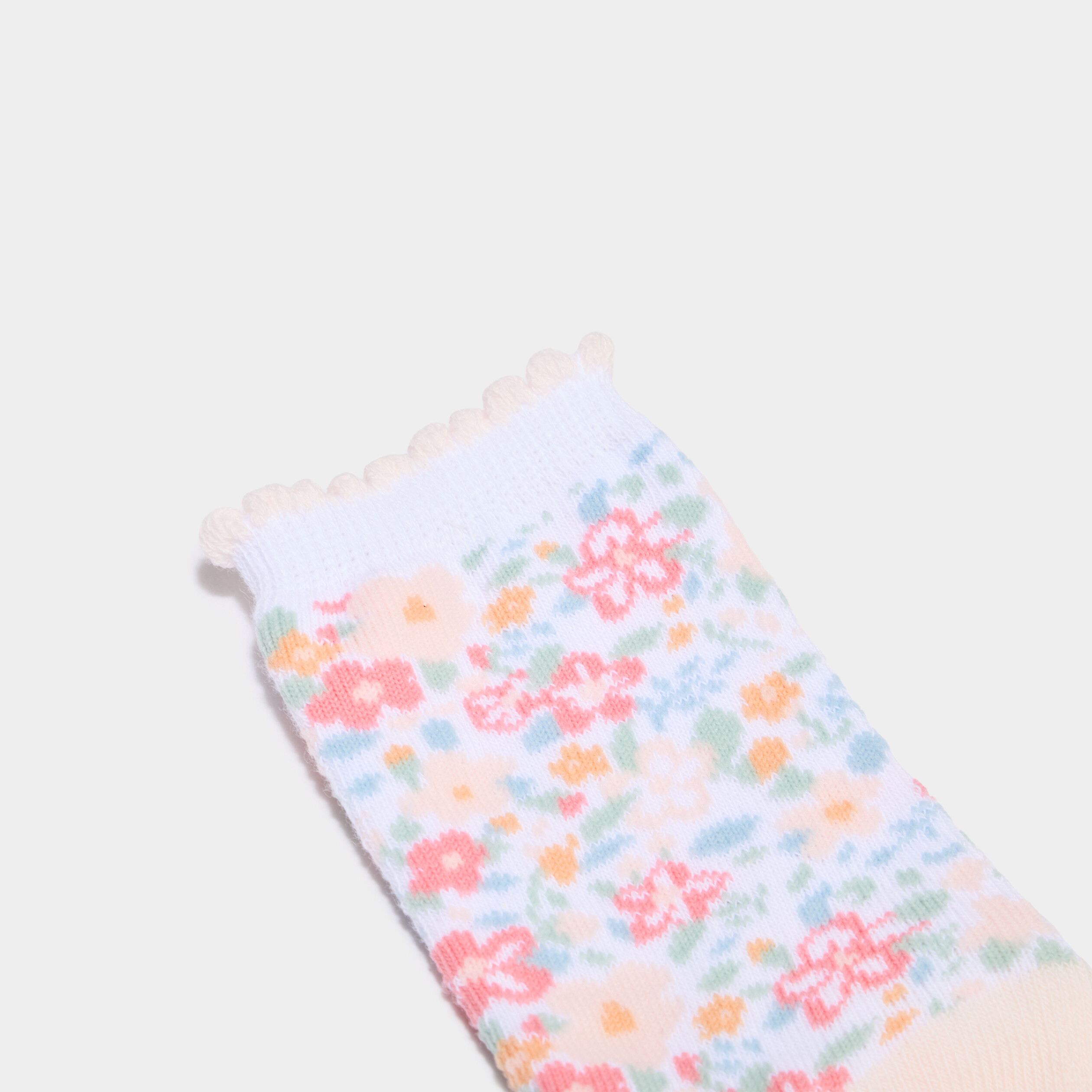 Lot 5 paires chaussettes mi-hautes rose b&eacute;b&eacute; fille