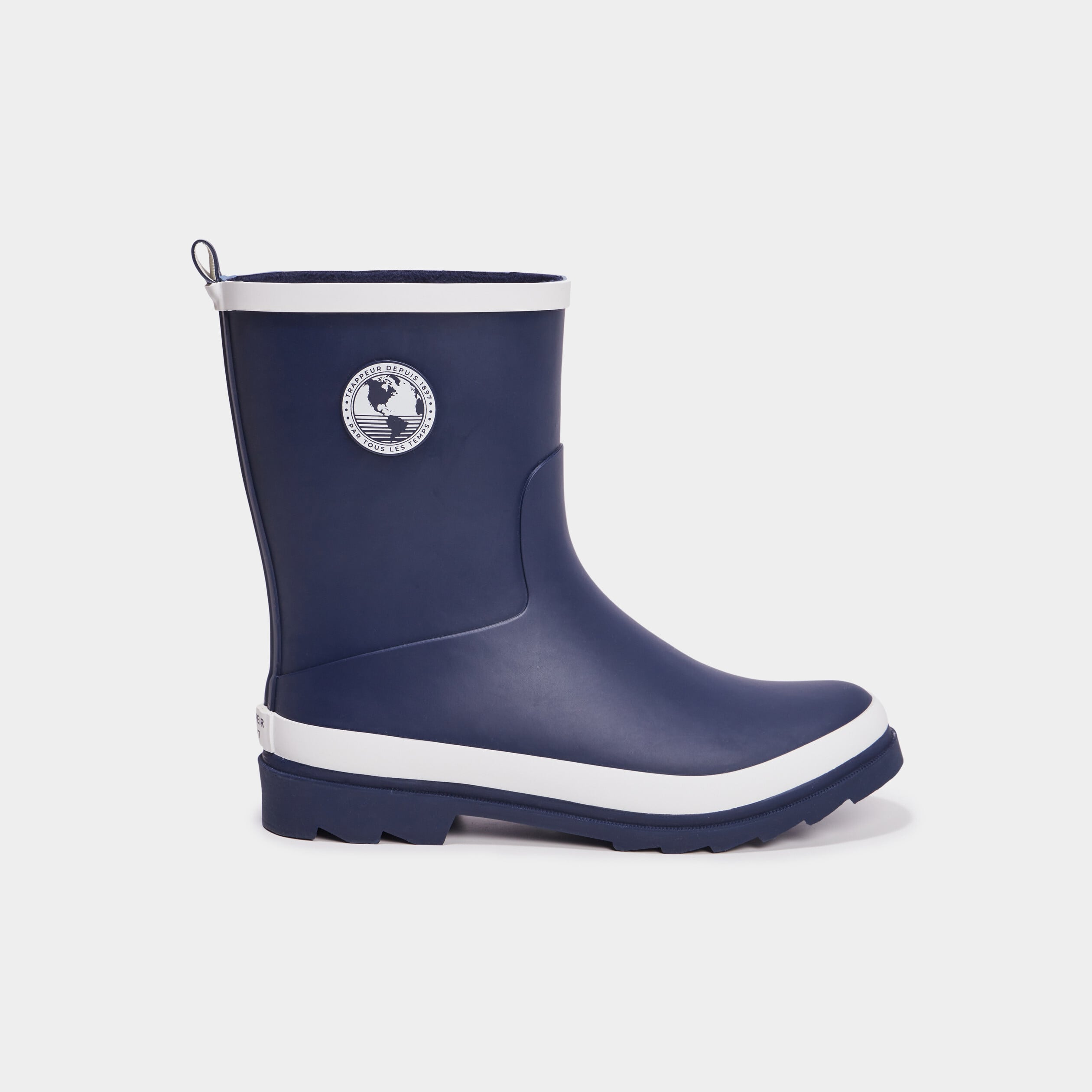 Bottes de pluie Trappeur bleu marine femme