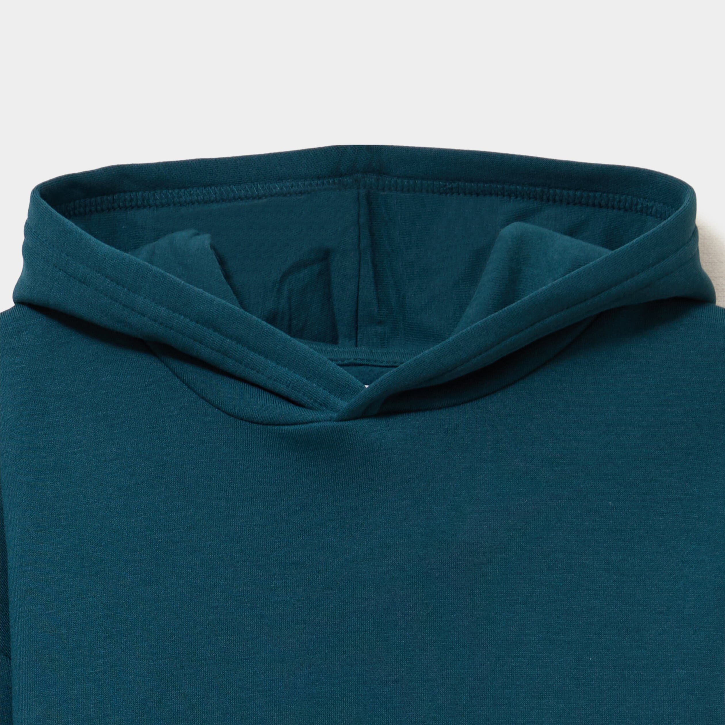 Sweat &agrave; capuche hoodie oversize bleu canard gar&ccedil;on