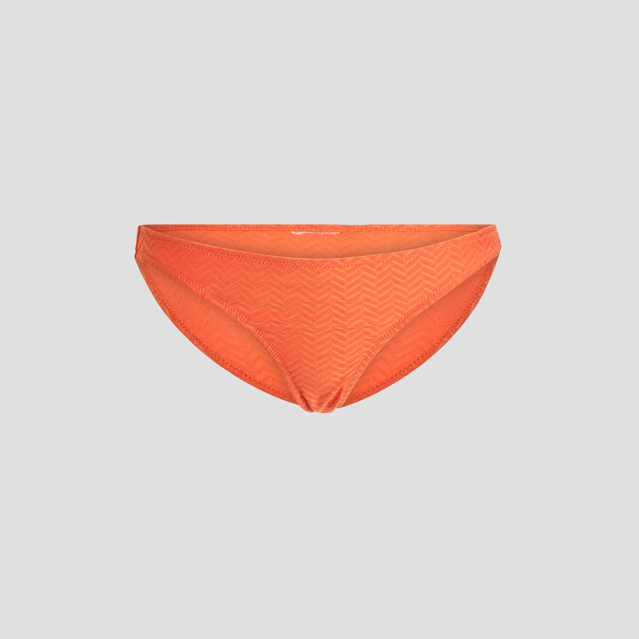 Culotte bas de maillot de bain texturé orange femme