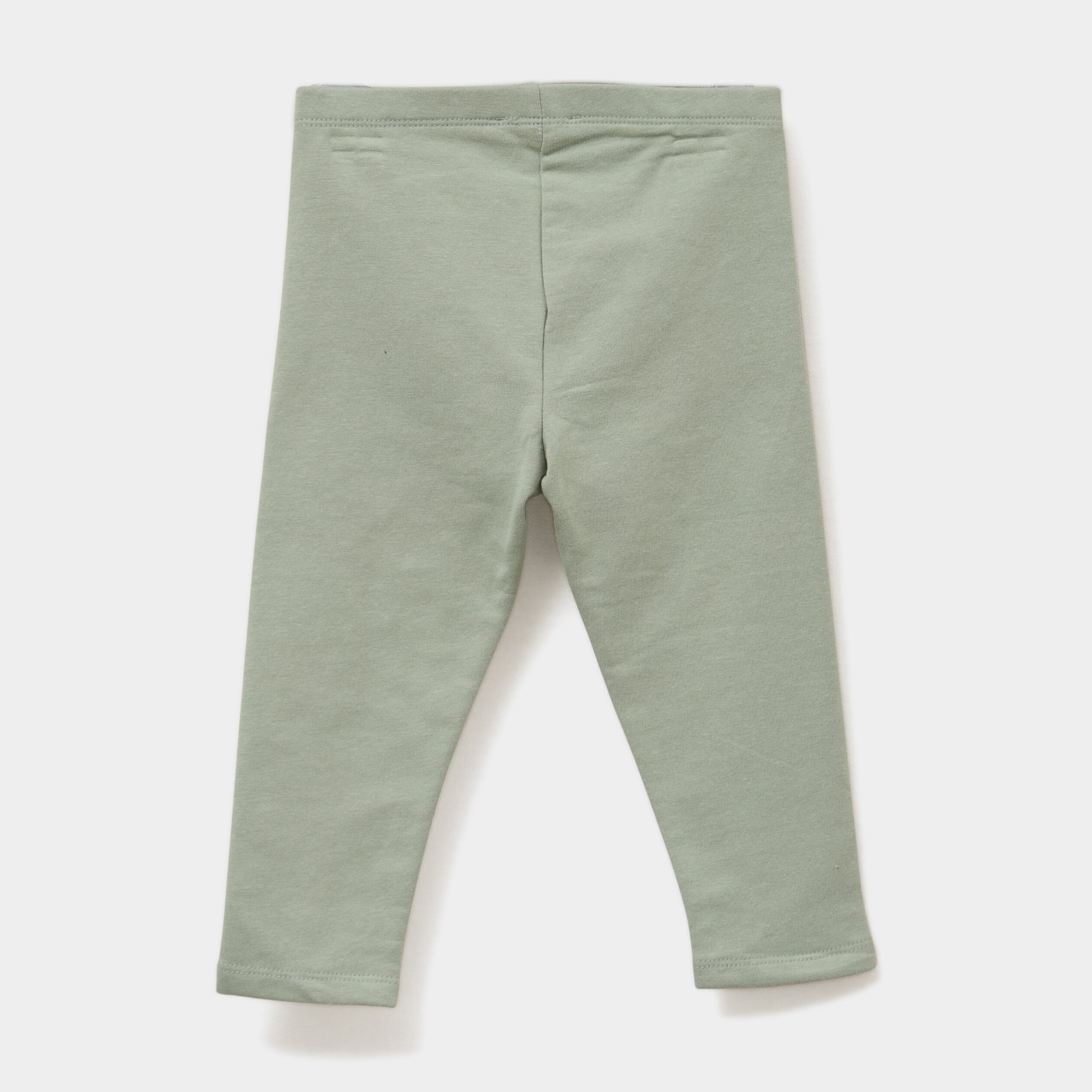 legging double coton vert kaki bebef Legging doublé coton vert kaki bébé fille