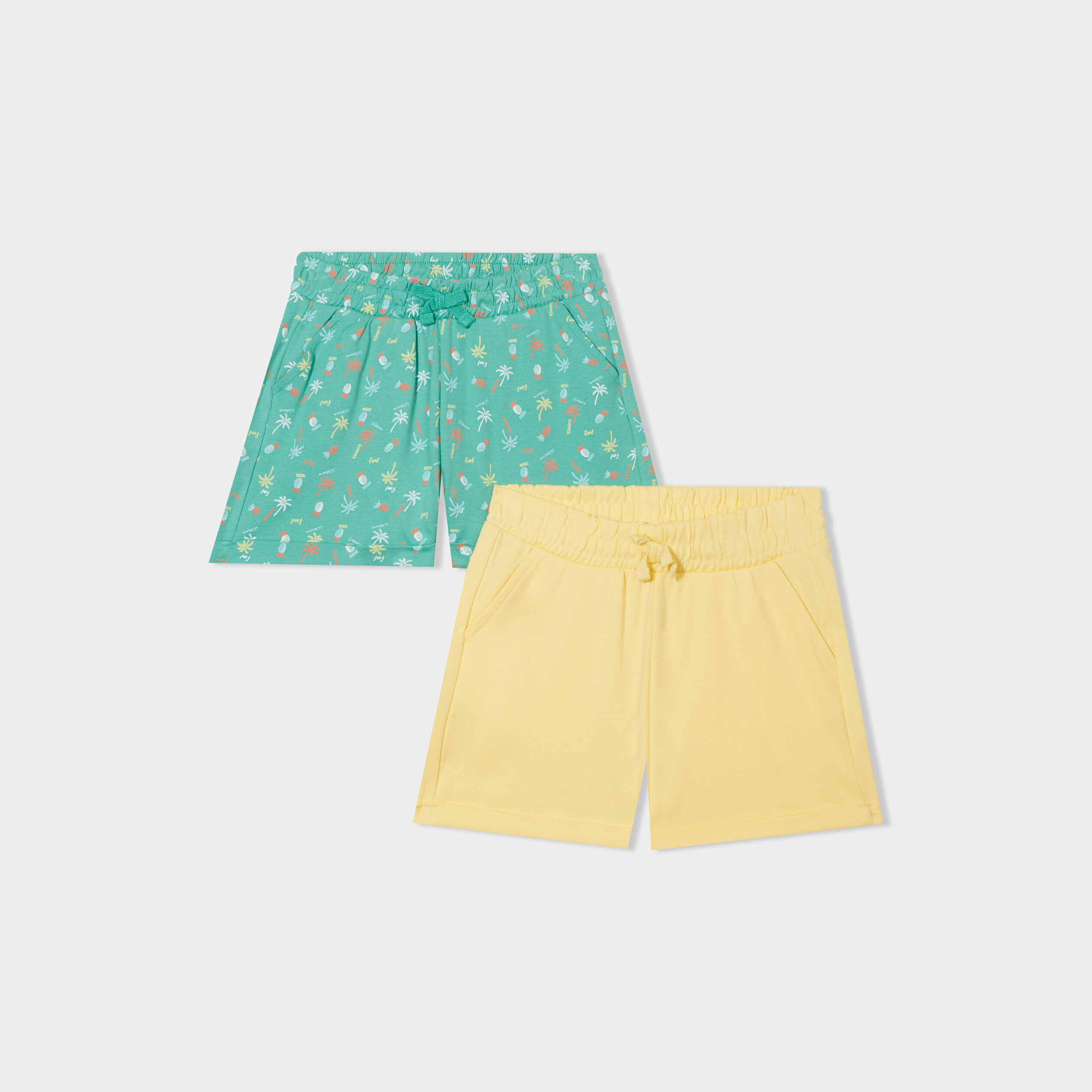 lot 2 shorts vert menthe fille Lot 2 shorts vert menthe fille