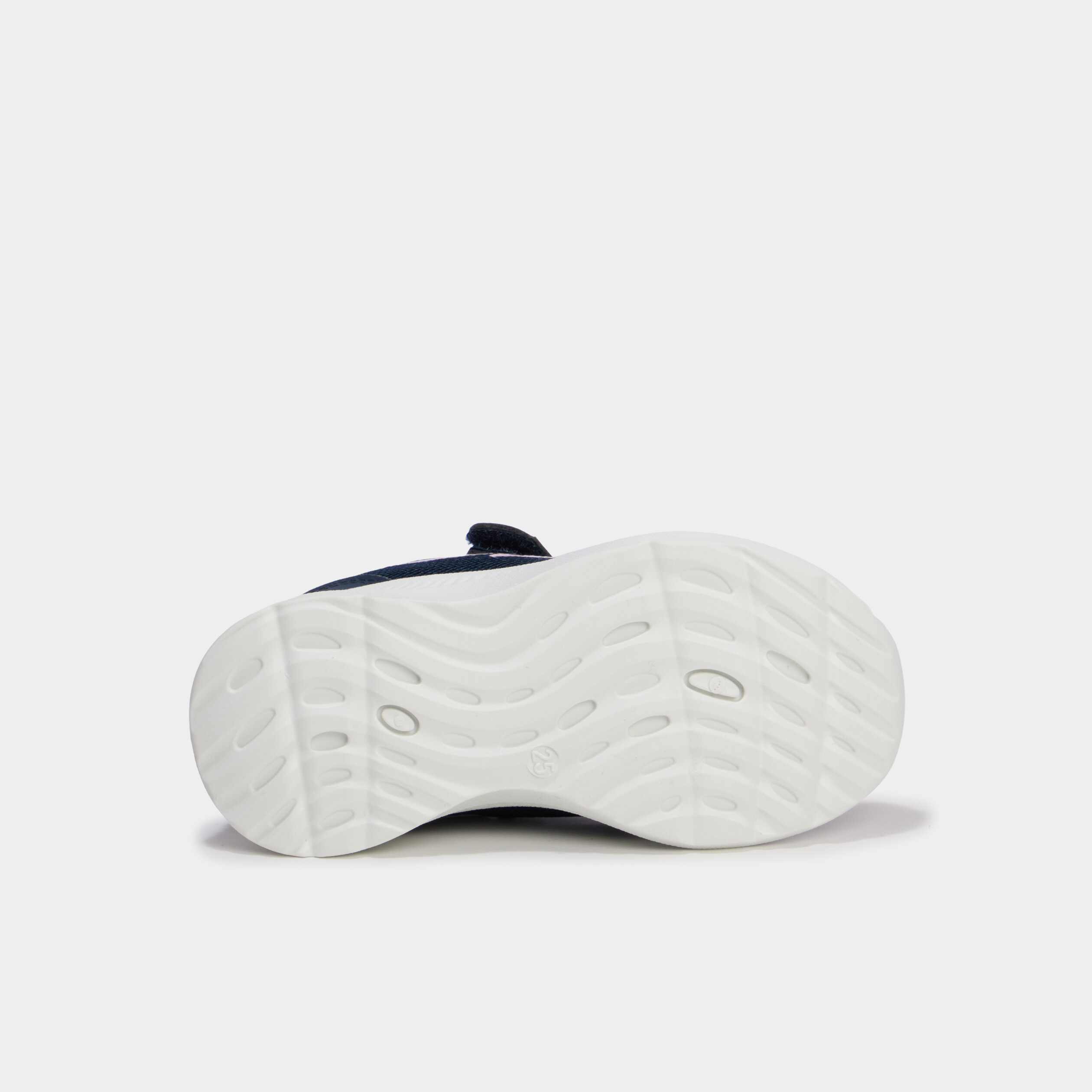 Baskets running &agrave; scratchs bleu marine fille