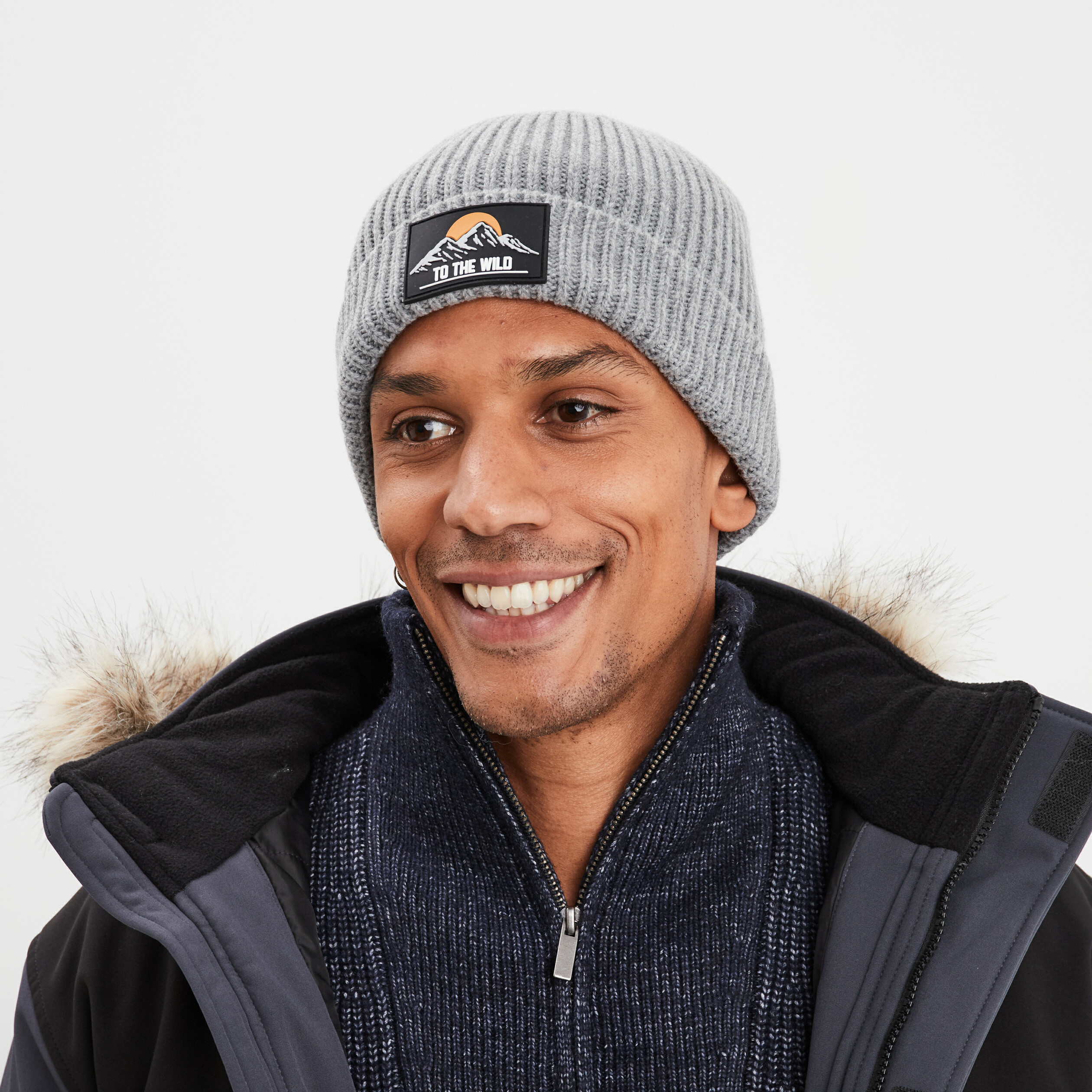 Bonnet Homme Hiver Tricoté - Taille 52-60 Cm - Noir, élastique, Doublure Chaude - Pour Sport Et Plein Air