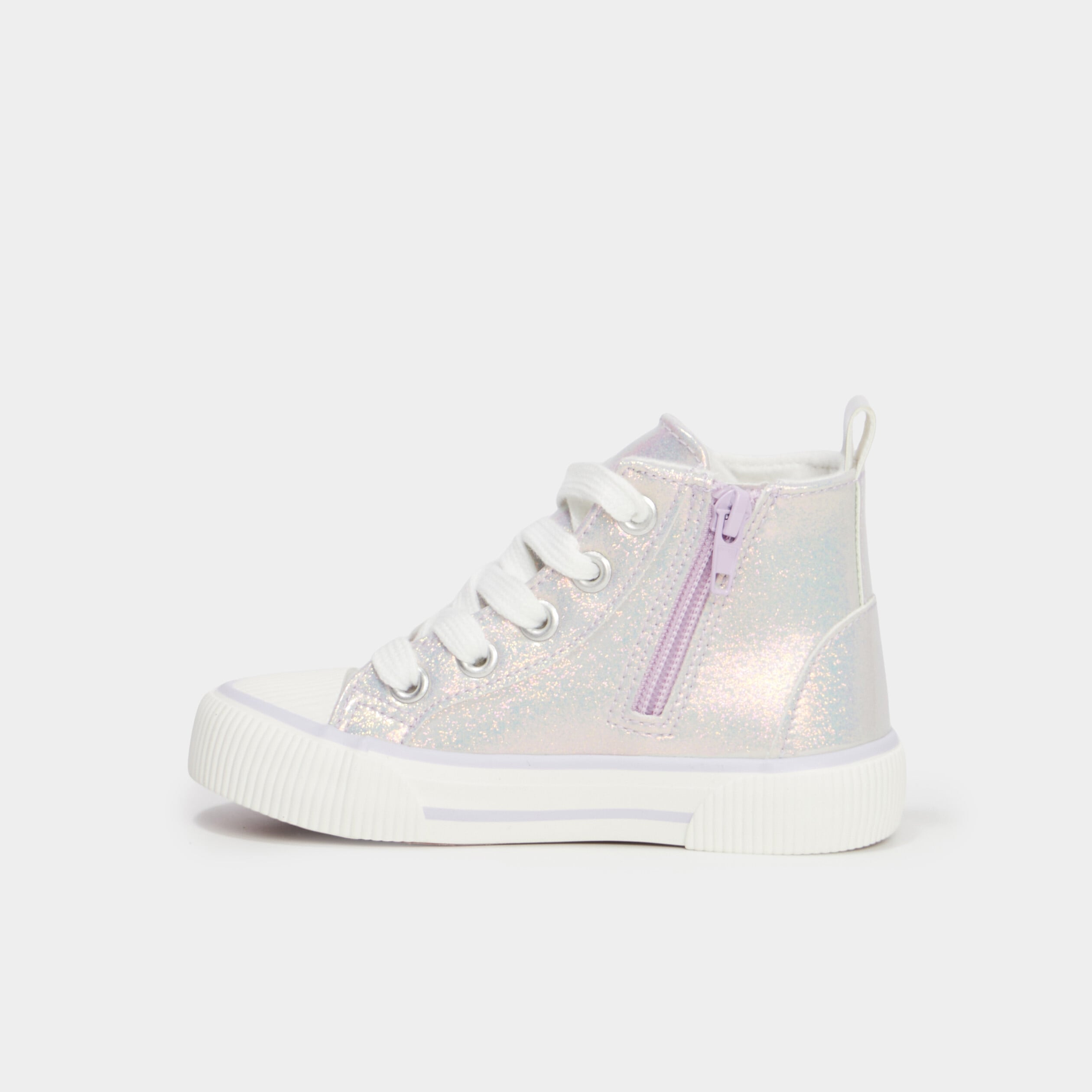 Baskets zipp&eacute;es montantes bout renforc&eacute; violet fille