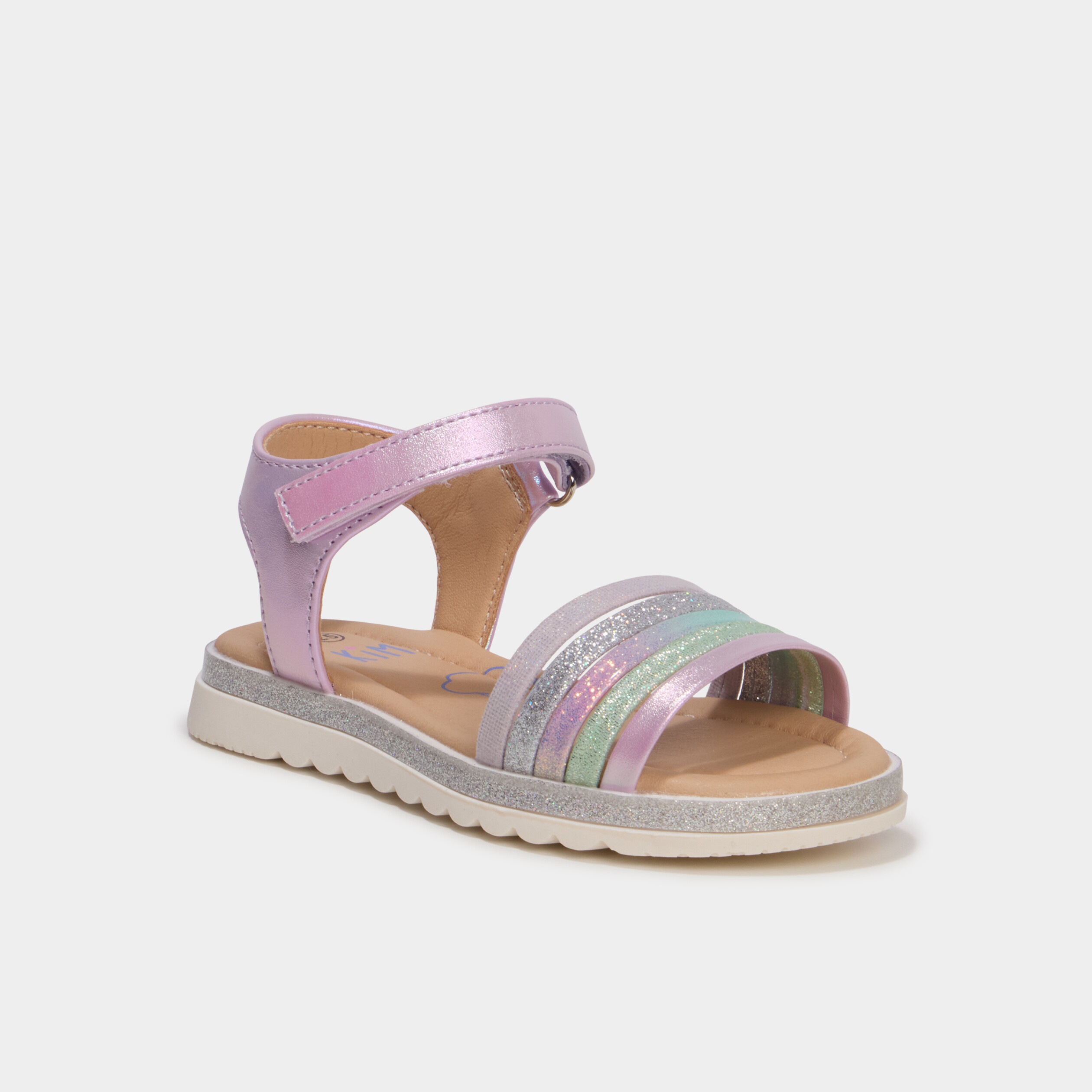 Sandales &agrave; paillettes multicolore fille