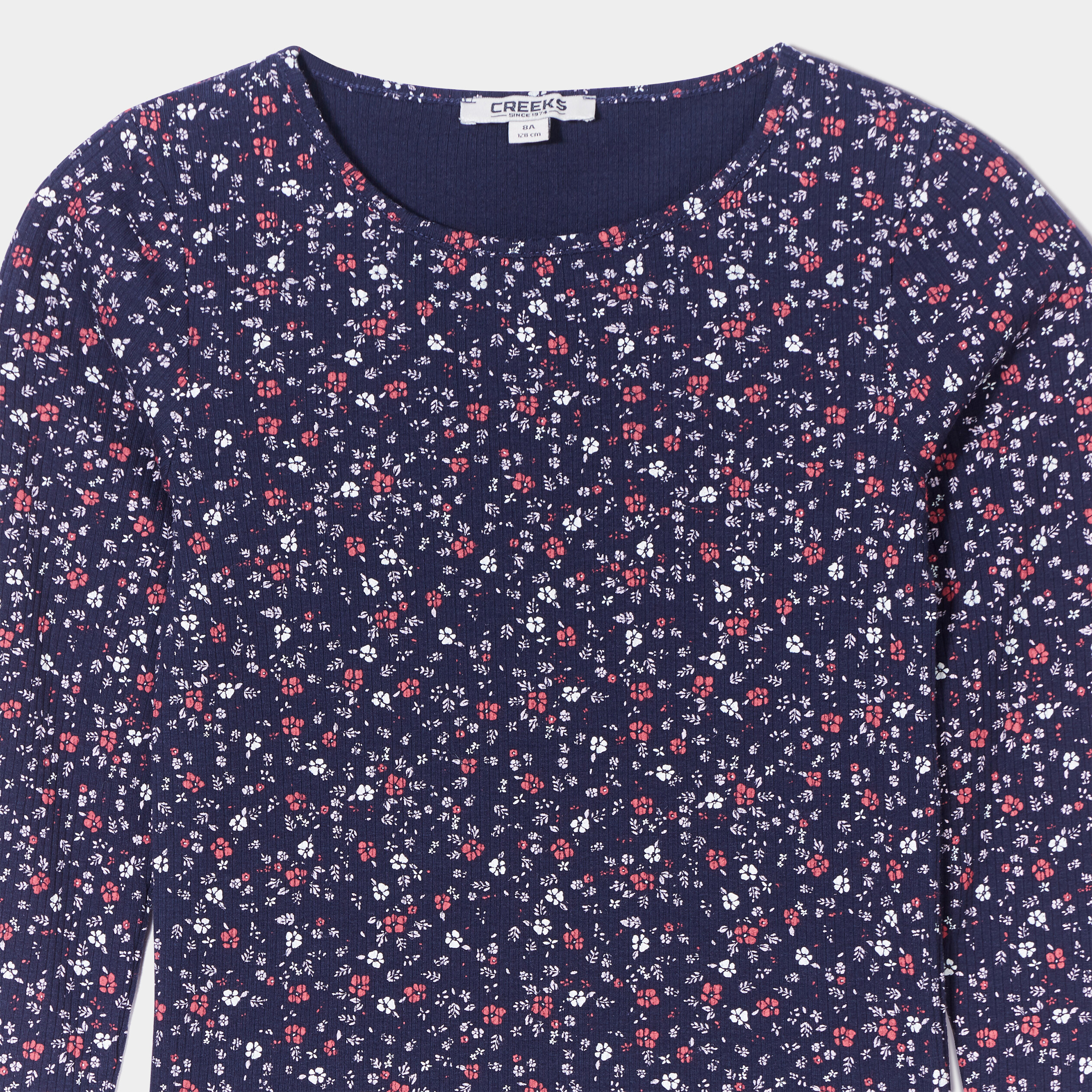 T-shirt manches longues Creeks bleu marine fille