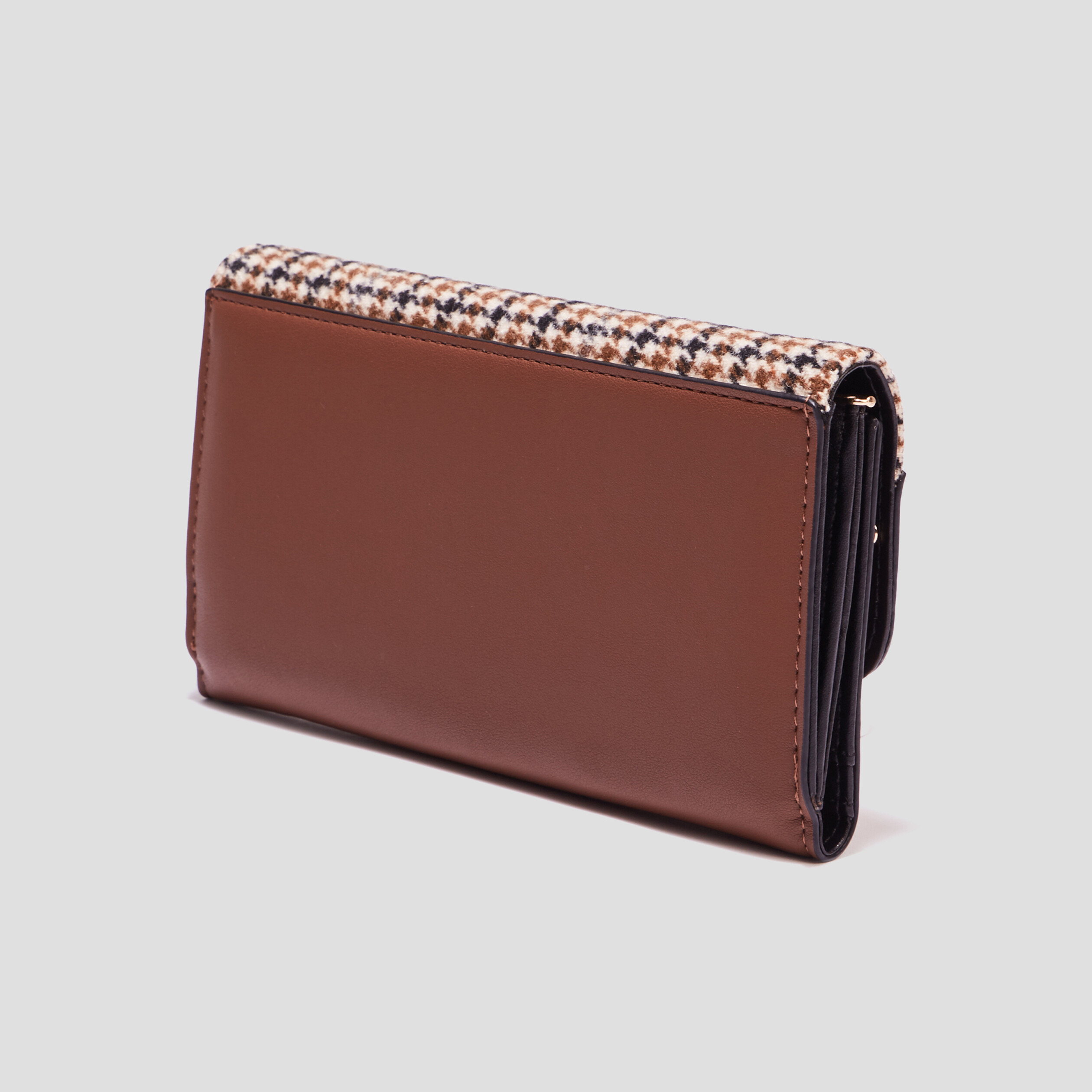 Portefeuille avec rabat marron cognac femme