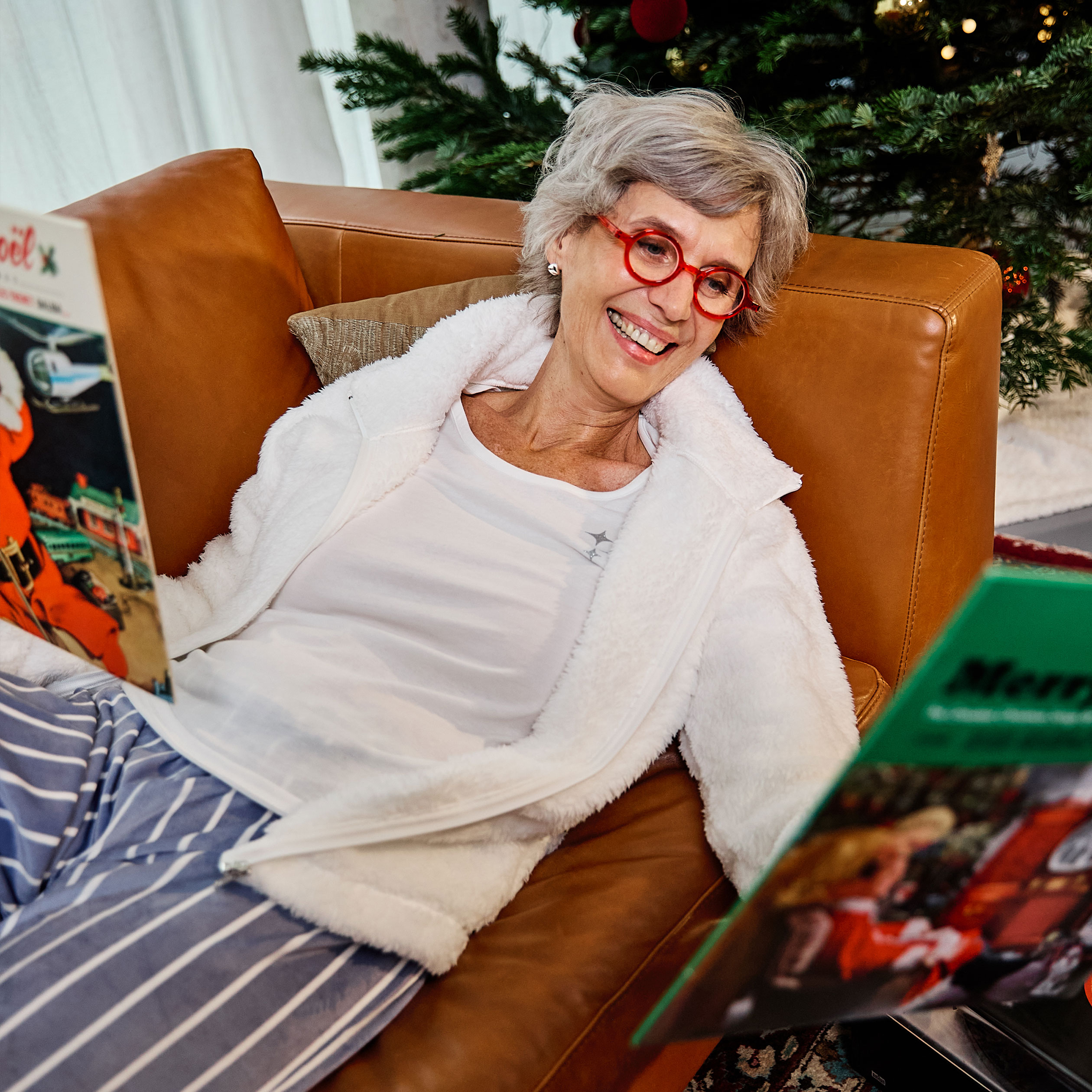 Ensemble pyjama 3 pi&egrave;ces effet polaire bleu ciel femme