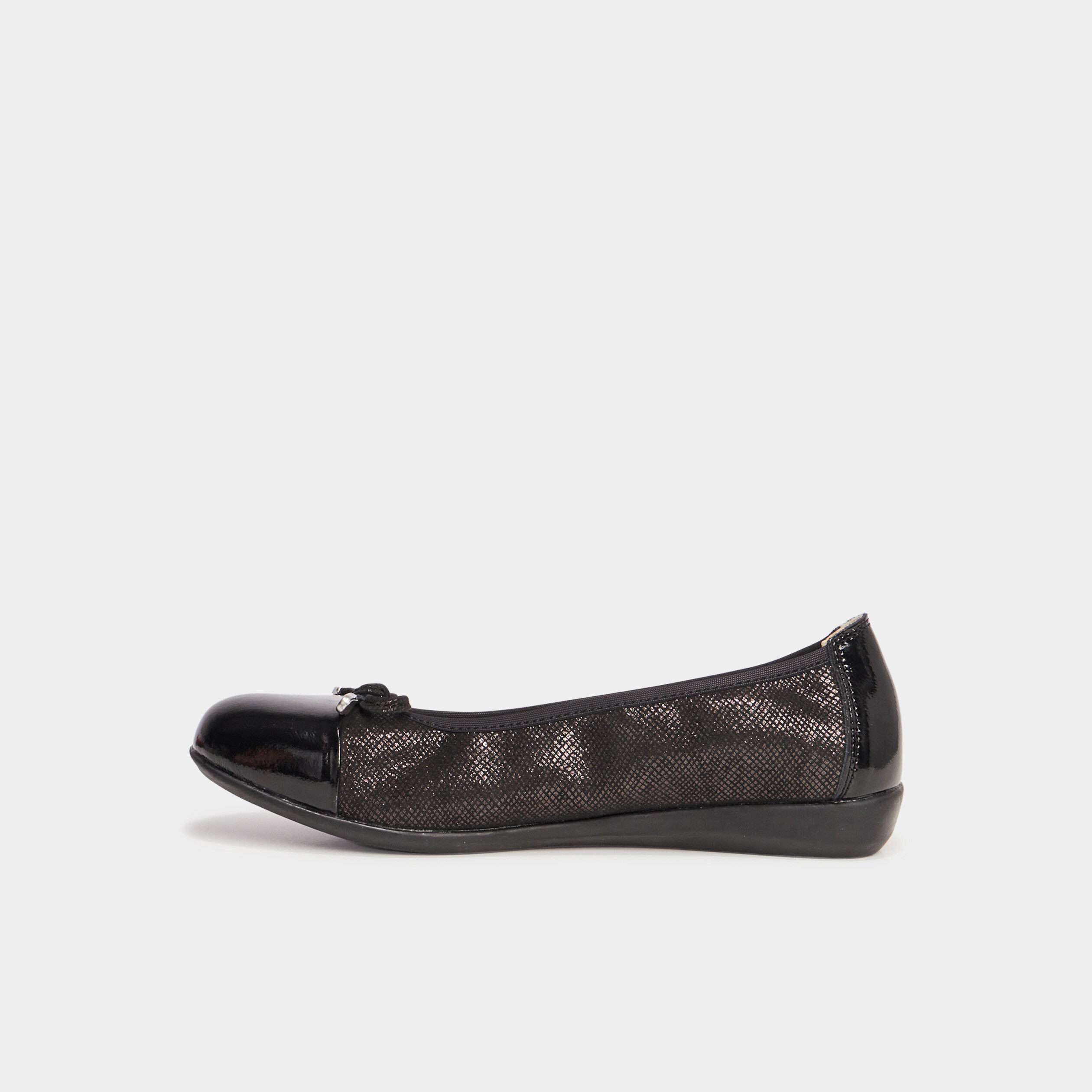 Ballerines en cuir Confortissimo noir femme