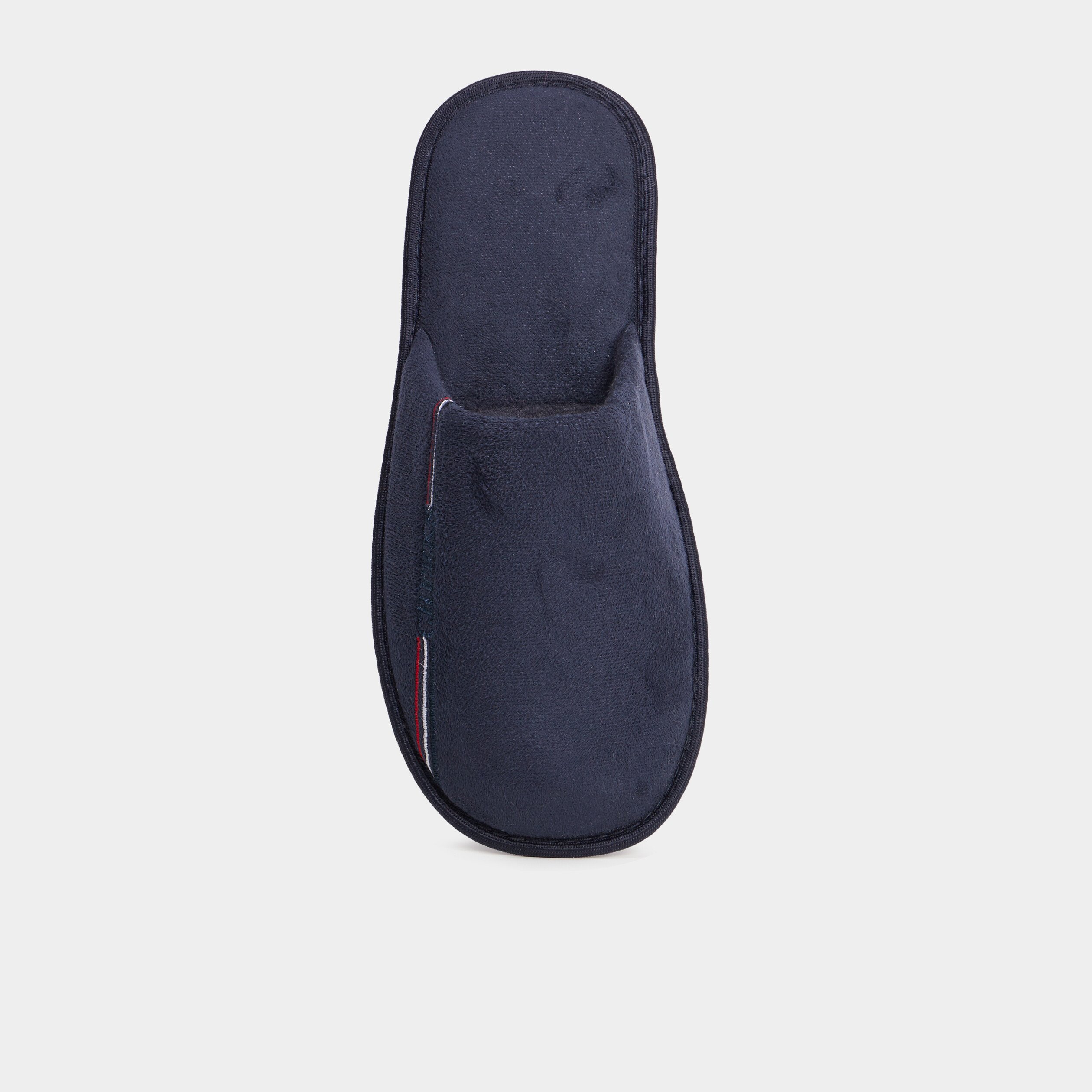 chaussons mules effet velours bleu marine homme Chaussons mules effet velours bleu marine homme