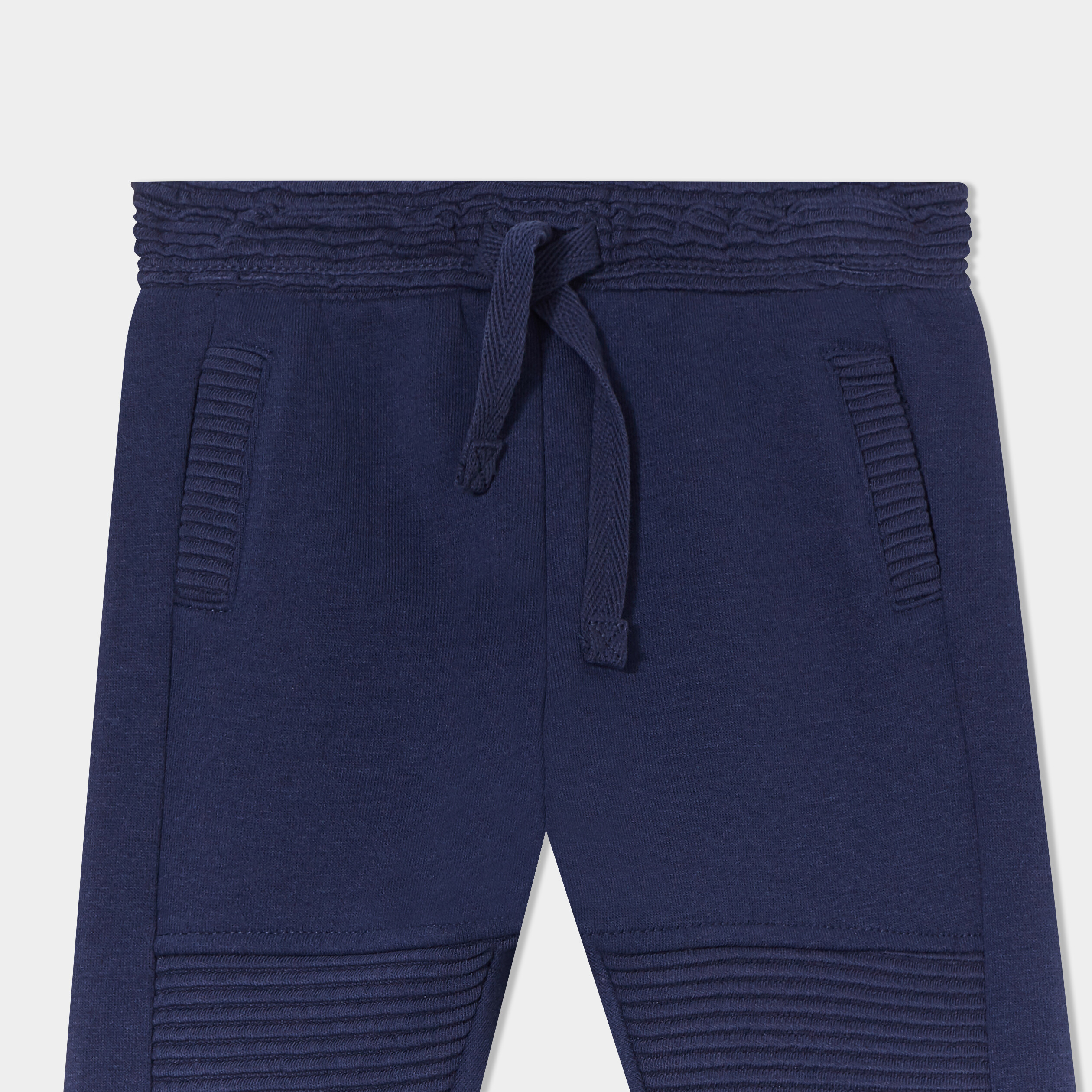 jogging molleton taille elastiquee bleu marine bebeg Jogging molleton taille élastiquée bleu marine bébé garçon