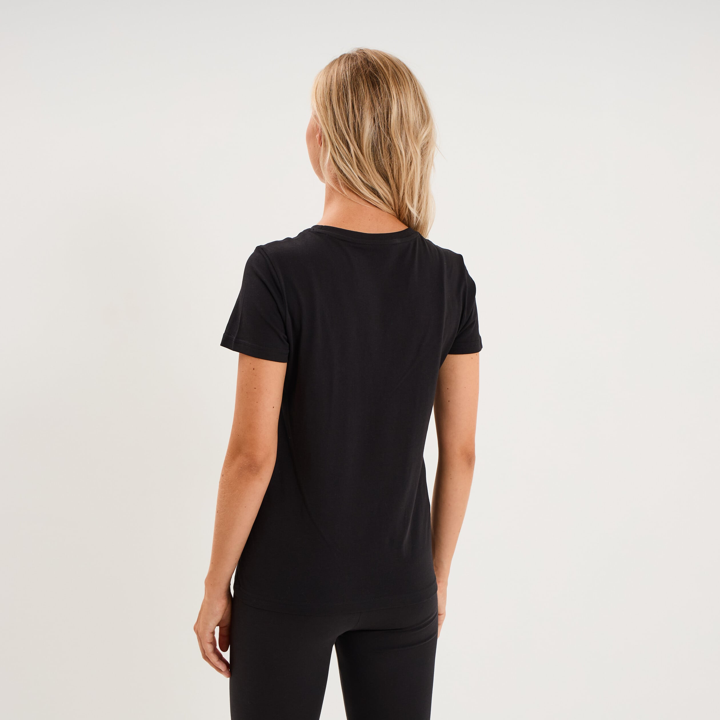 T-shirt manches courtes coton Puma noir femme