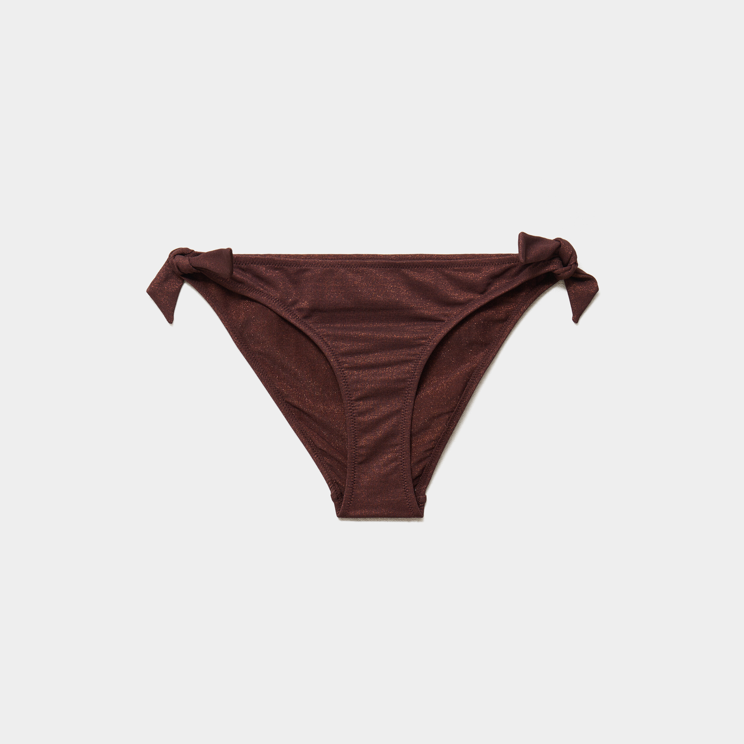 Bas de maillot de bain m&eacute;tallis&eacute; marron femme