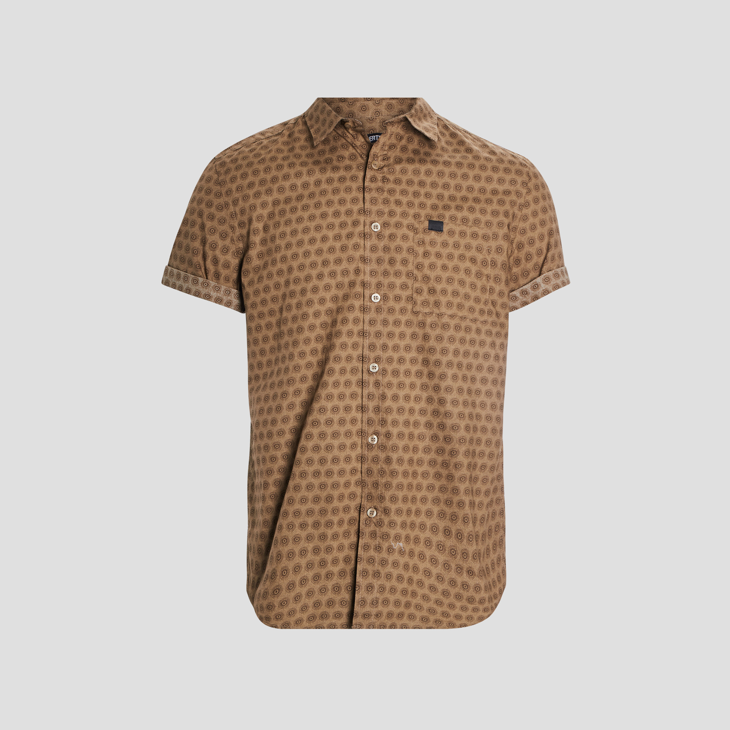 Chemise manches courtes vert kaki homme