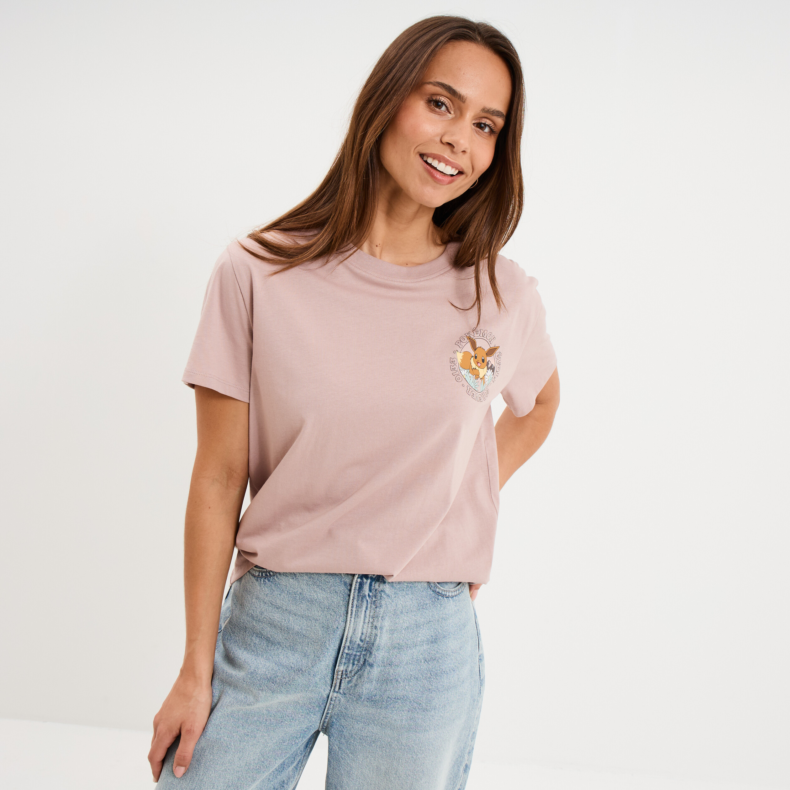 T-shirt coton manches courtes Pok&eacute;mon sable femme