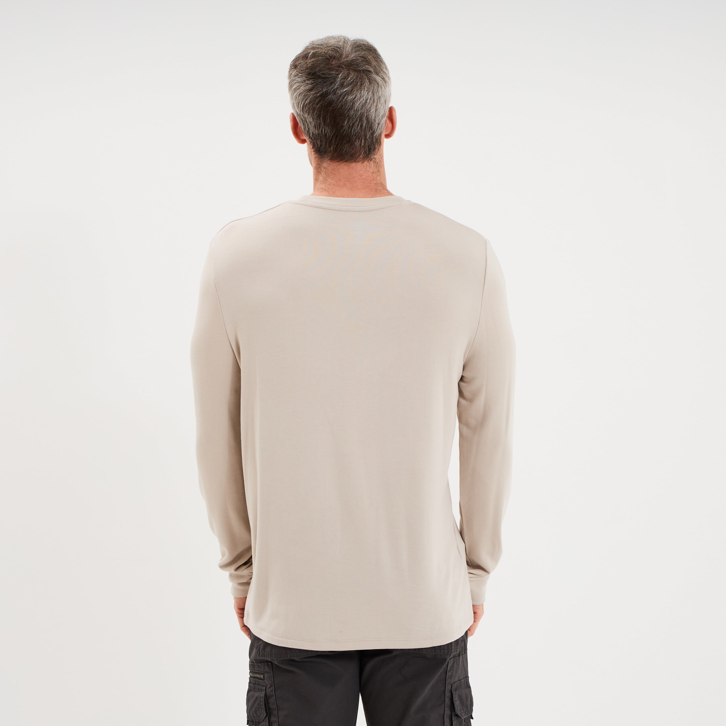 T-shirt chaud technique manches longues gris clair homme