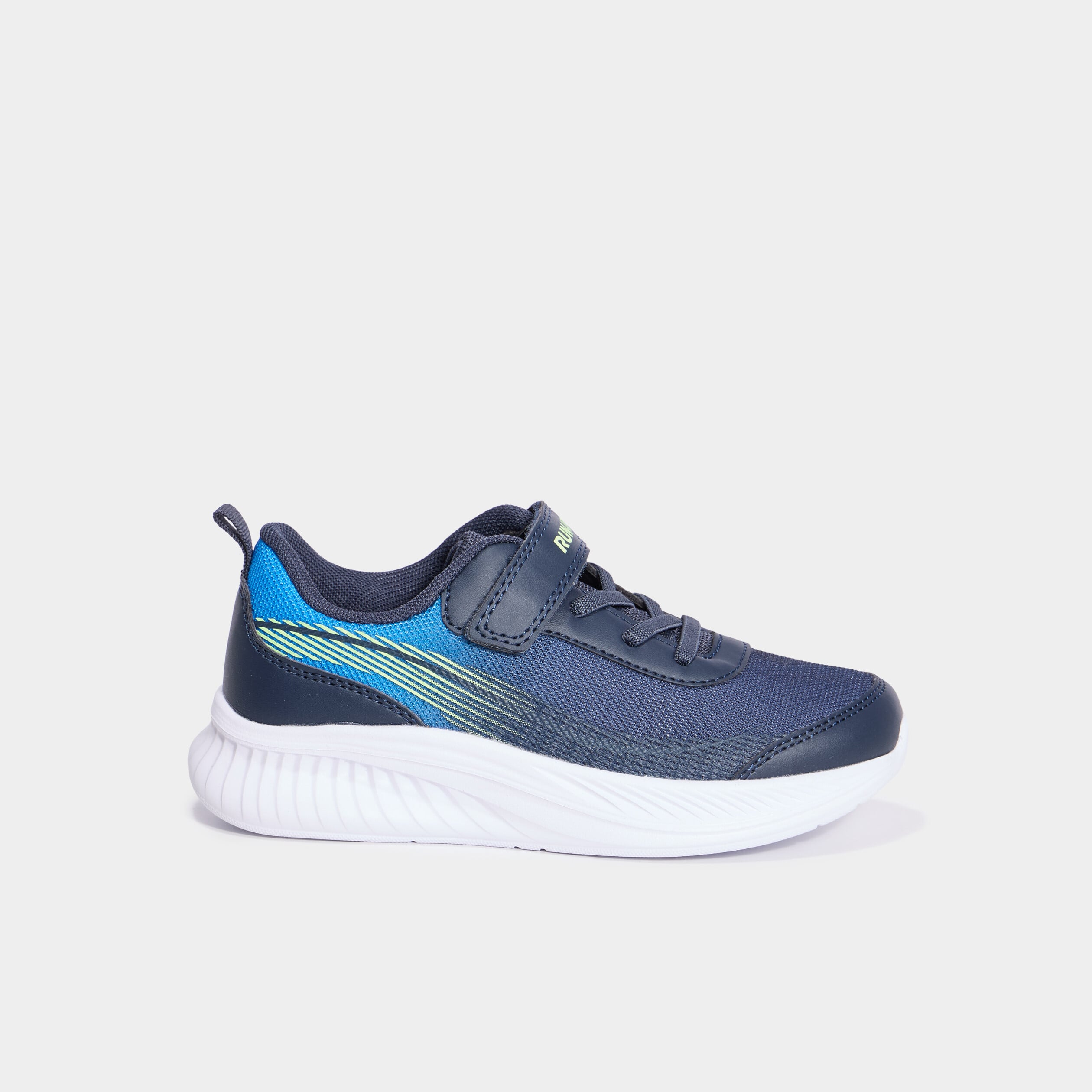 Baskets running &agrave; scratchs bleu gar&ccedil;on