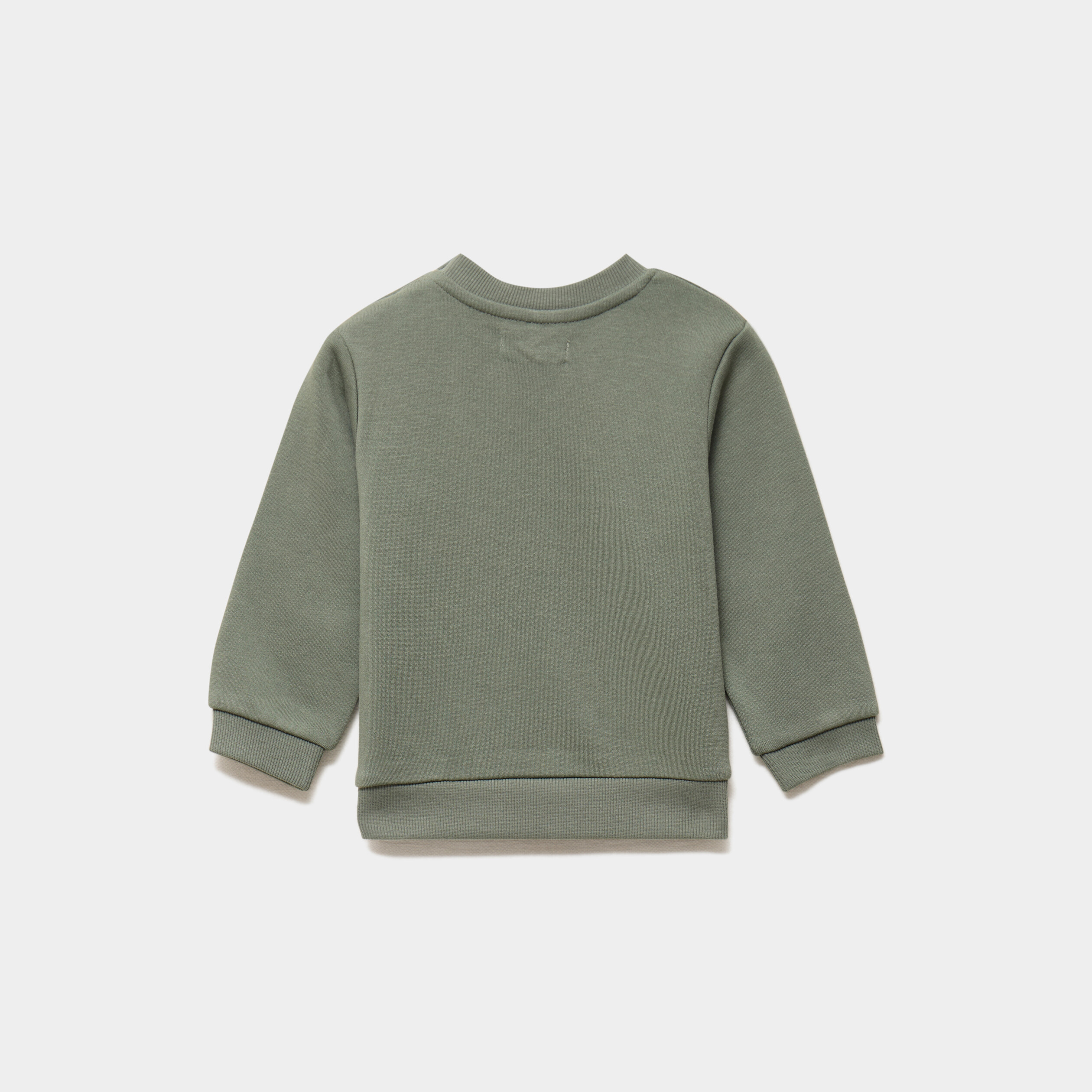 Lot 2 sweats manches longues vert kaki b&eacute;b&eacute; gar&ccedil;on
