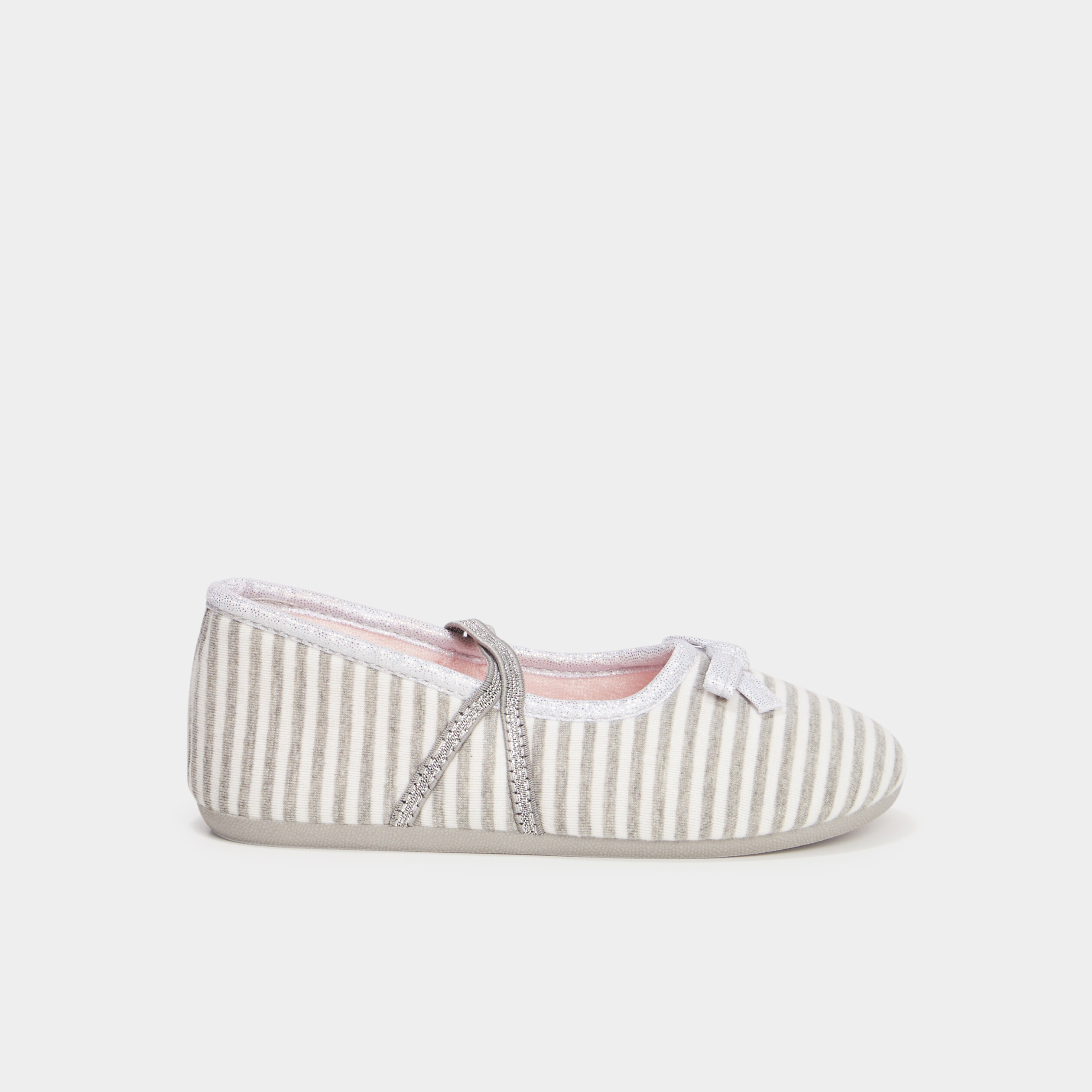 chaussons ballerines gris fille Chaussons ballerines gris fille