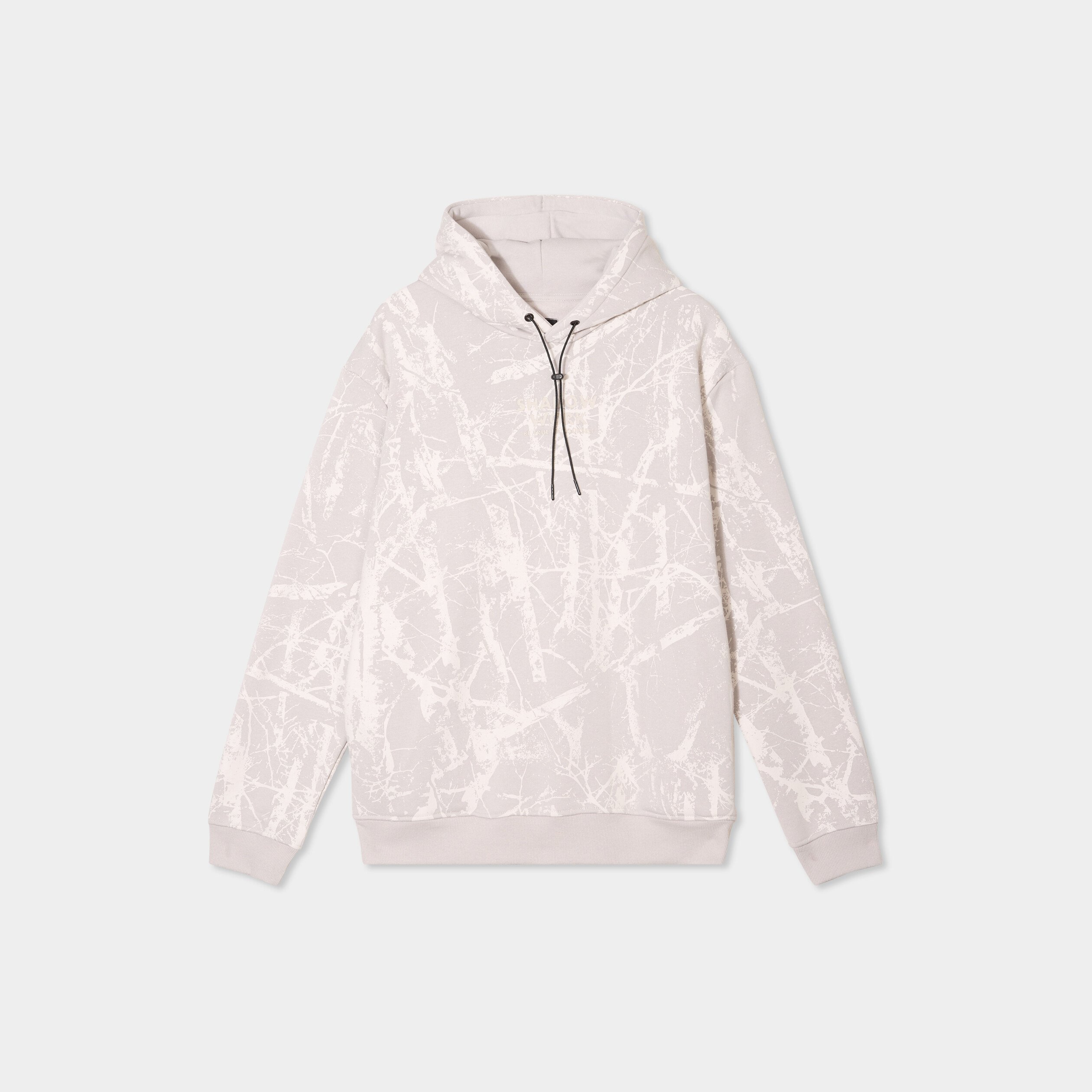 Sweat hoodie à capuche manches longues gris clair homme