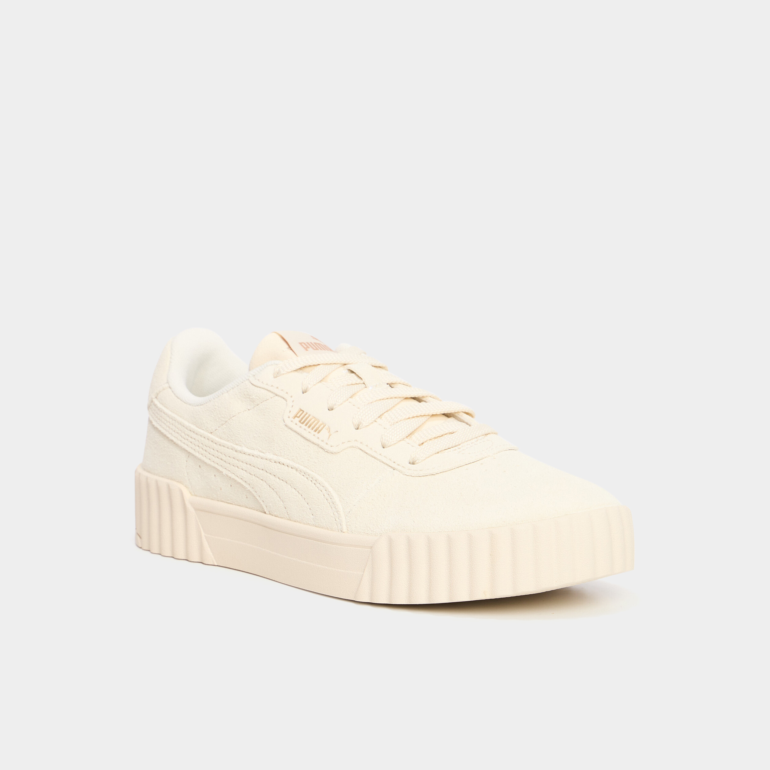 Tennis basses en cuir Puma Carina 3.0 sable femme