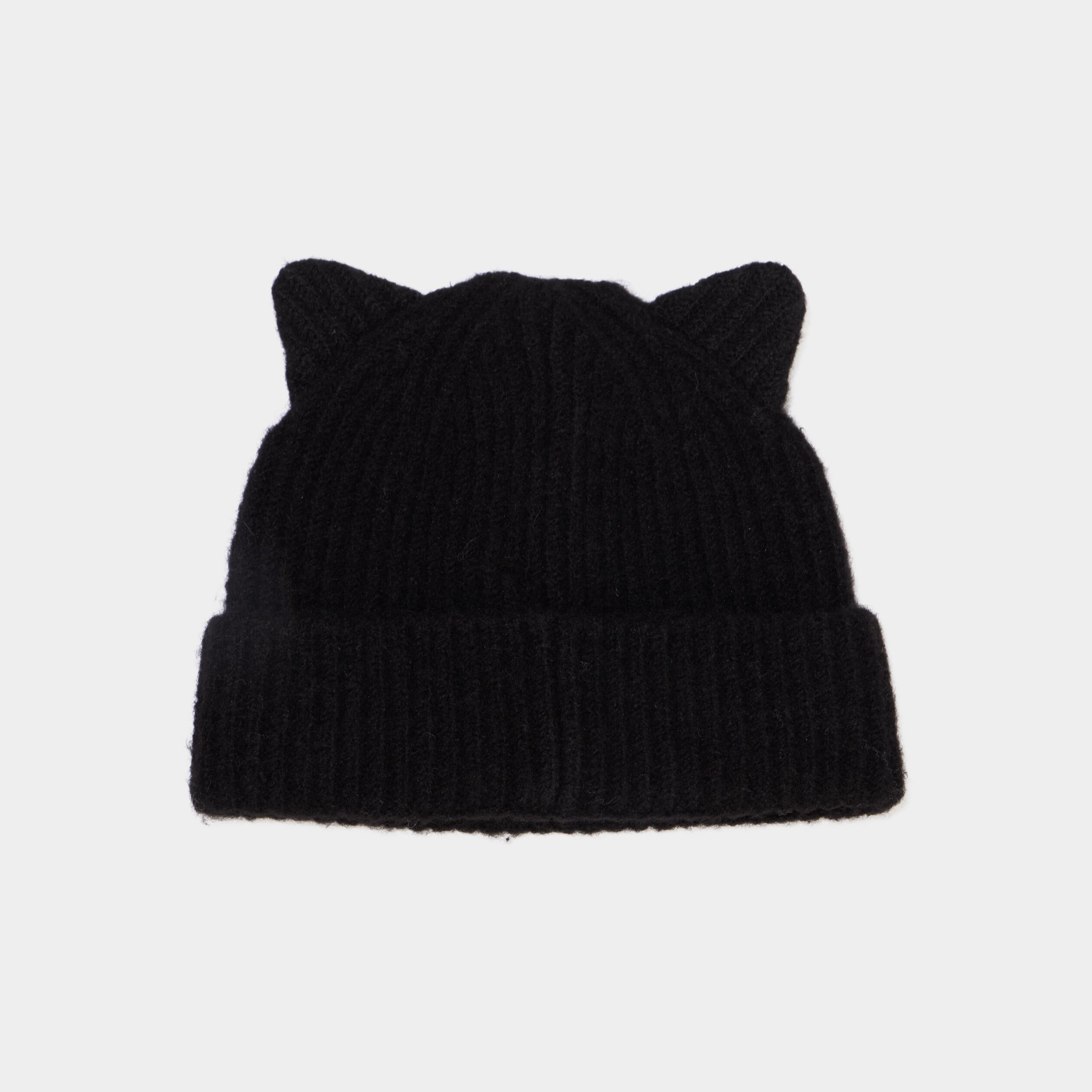 Bonnet oreille de chat noir fille
