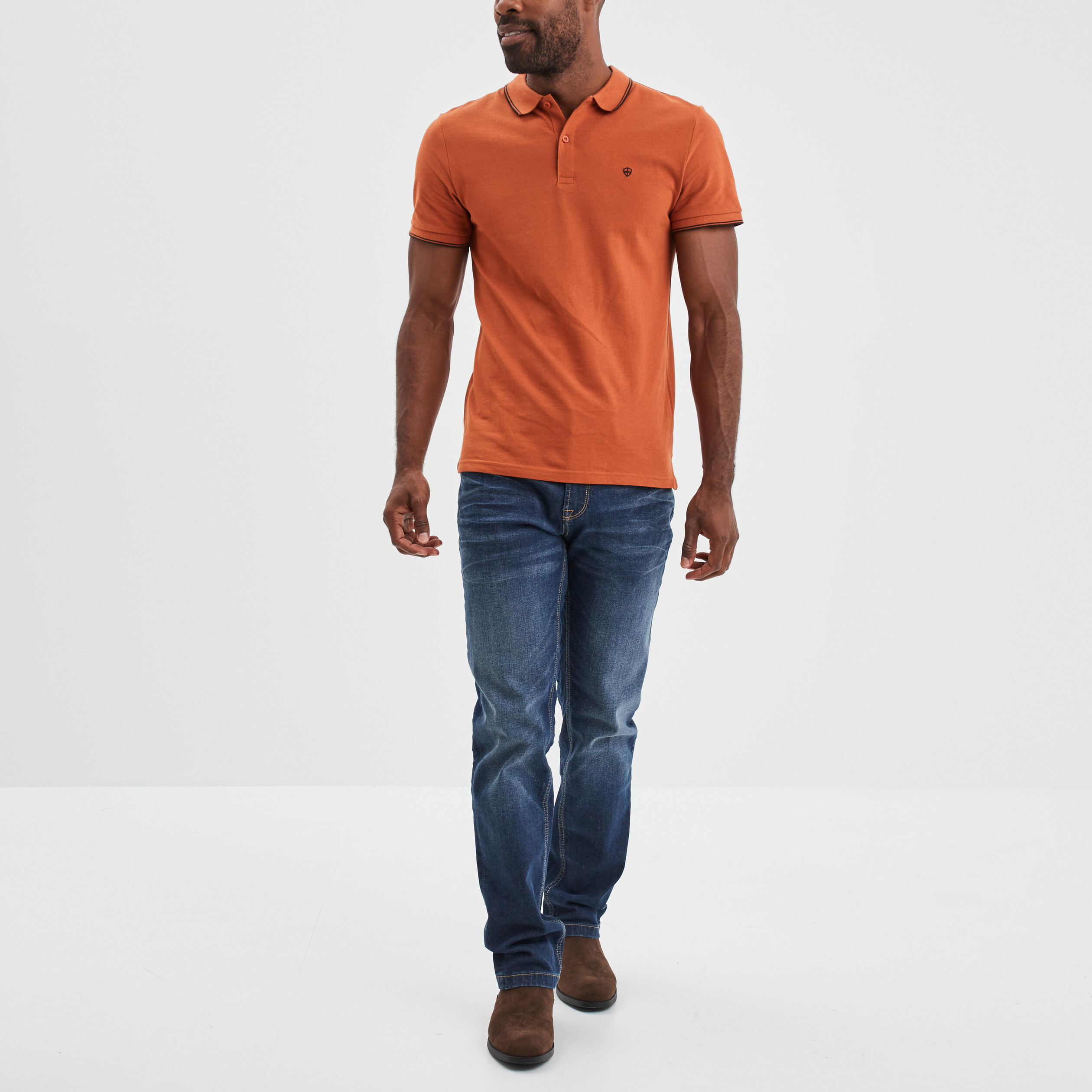 Jeans regular stretch 5 poches Creeks denim stone homme