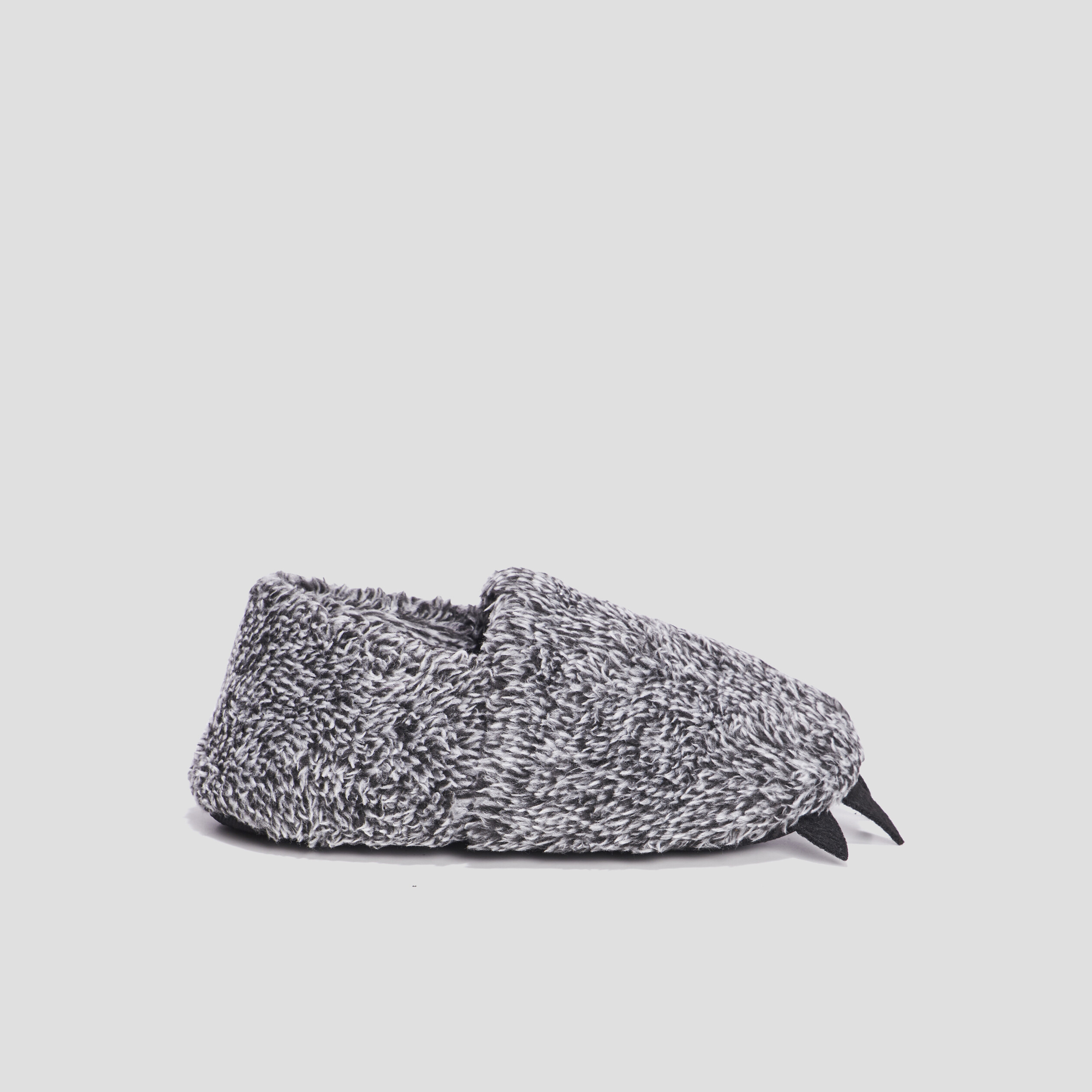 Chaussons en imitation fourrure gris garçon