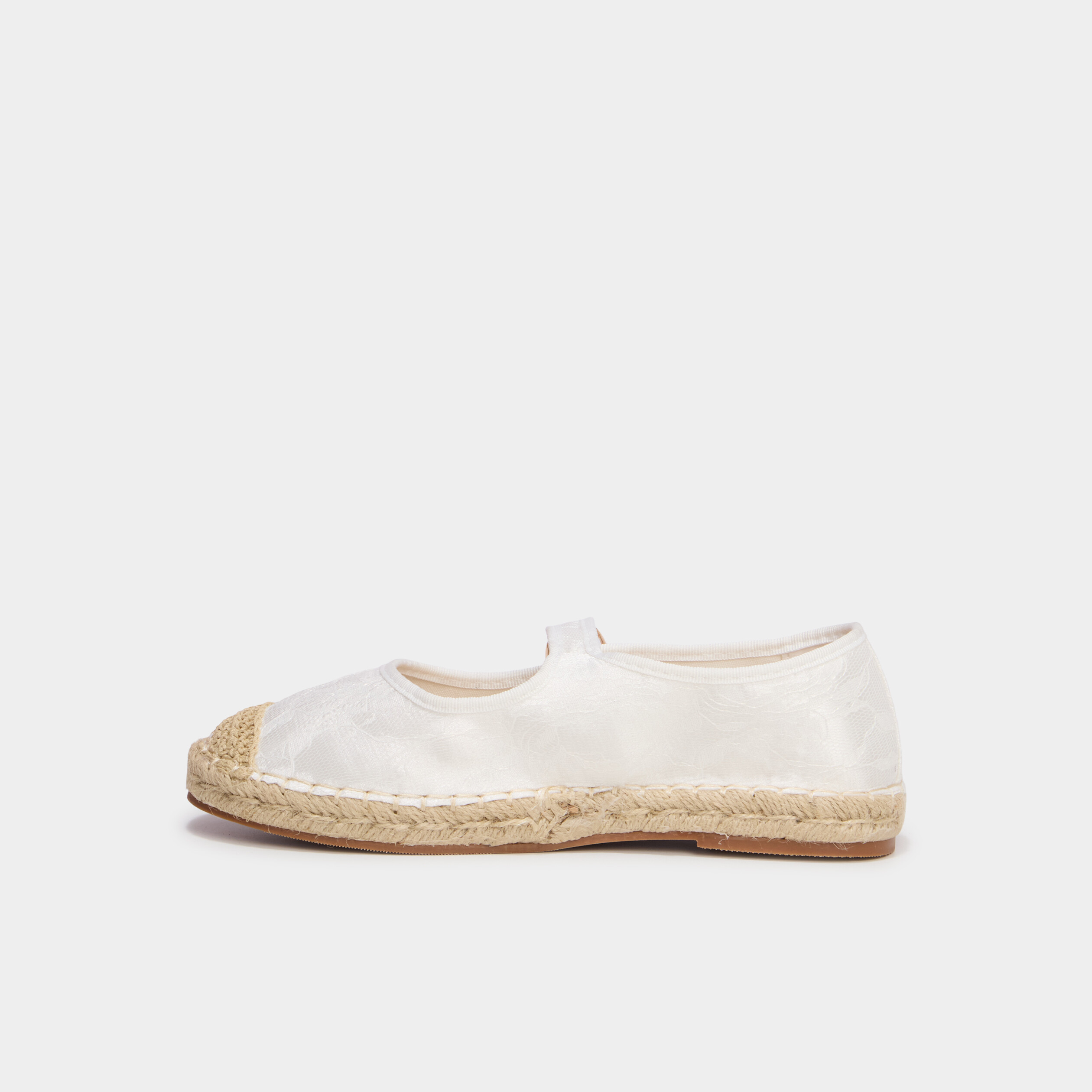 Ballerines avec broderie blanc femme