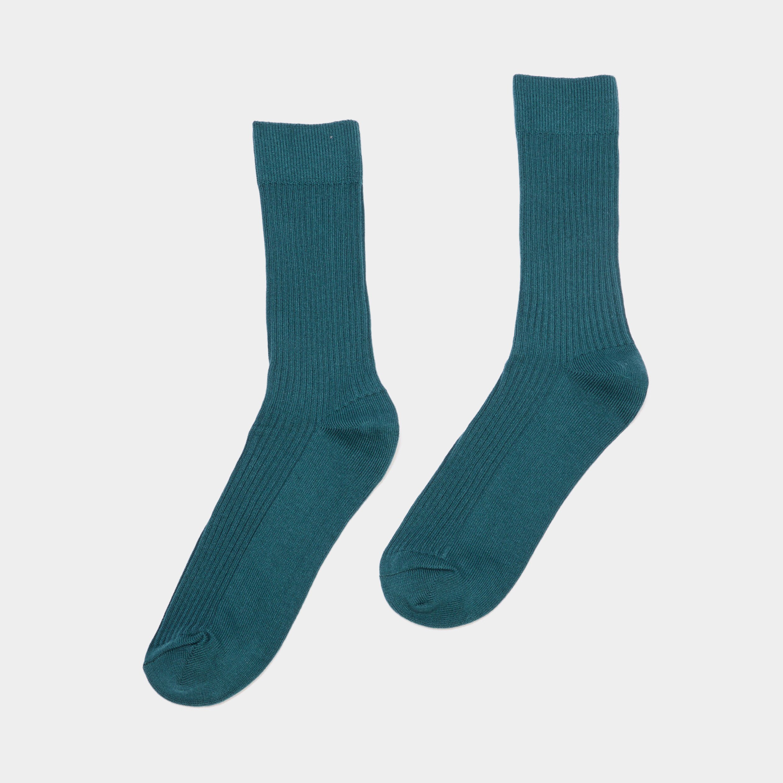 lot 2 paires chaussettes cotelees bleu canard homme Lot 2 paires chaussettes côtelées bleu canard homme