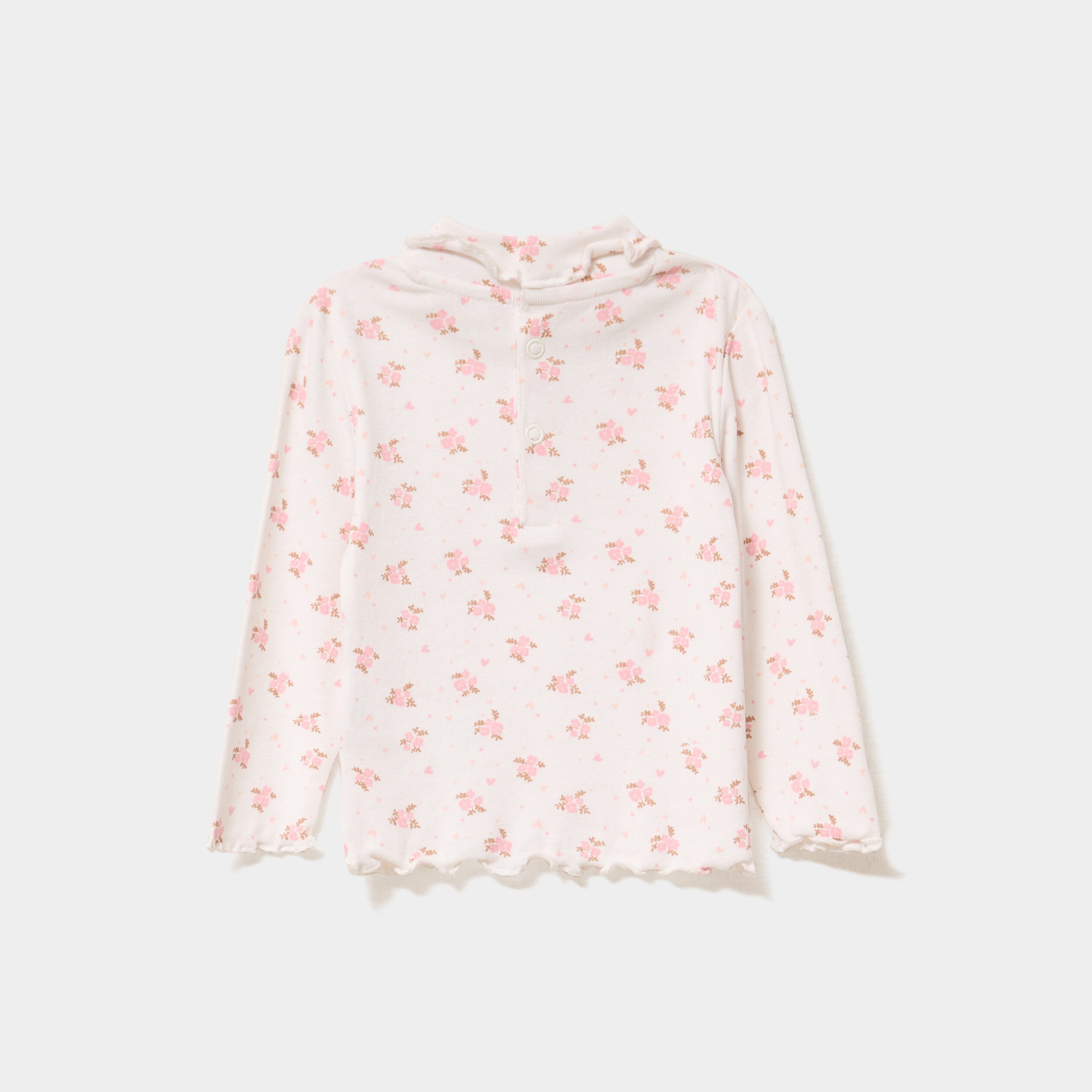 Sous-pull col roulé coton majoritaire ecru bébé fille La Halle