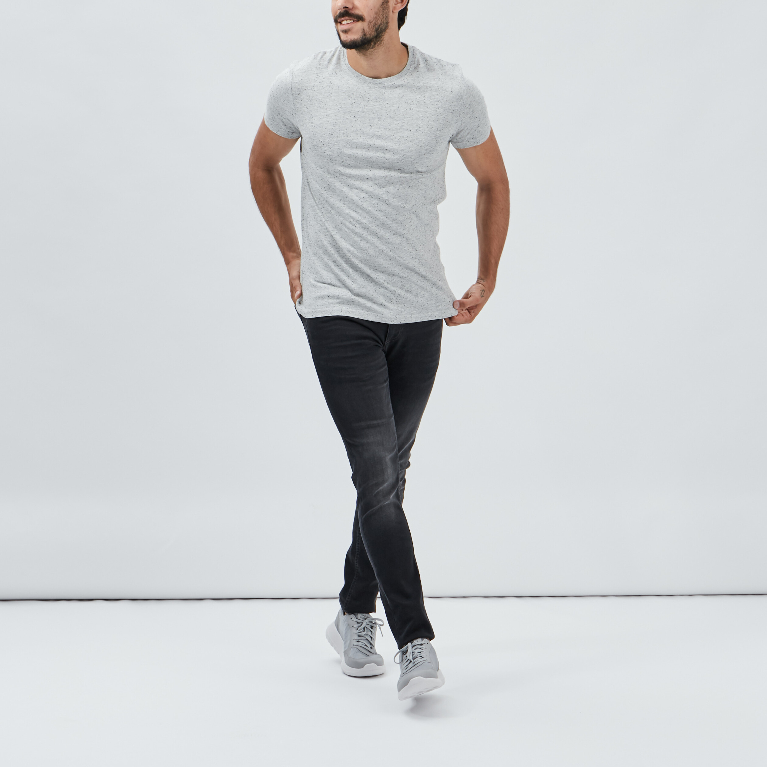 T-shirt manches courtes ivoire homme