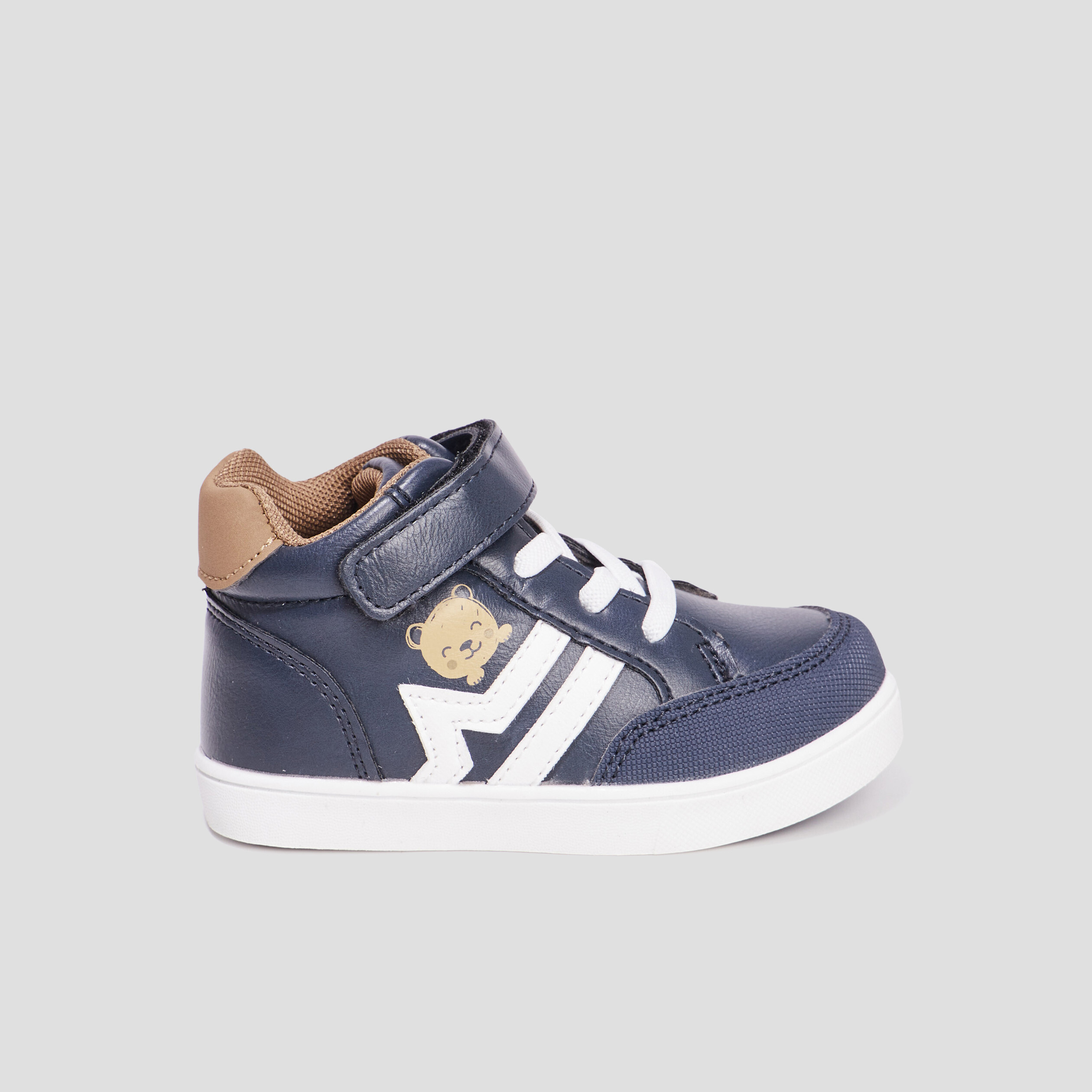 baskets montantes a scratchs kicone bleu marine bebef Baskets montantes à scratchs Kicone bleu marine bébé fille