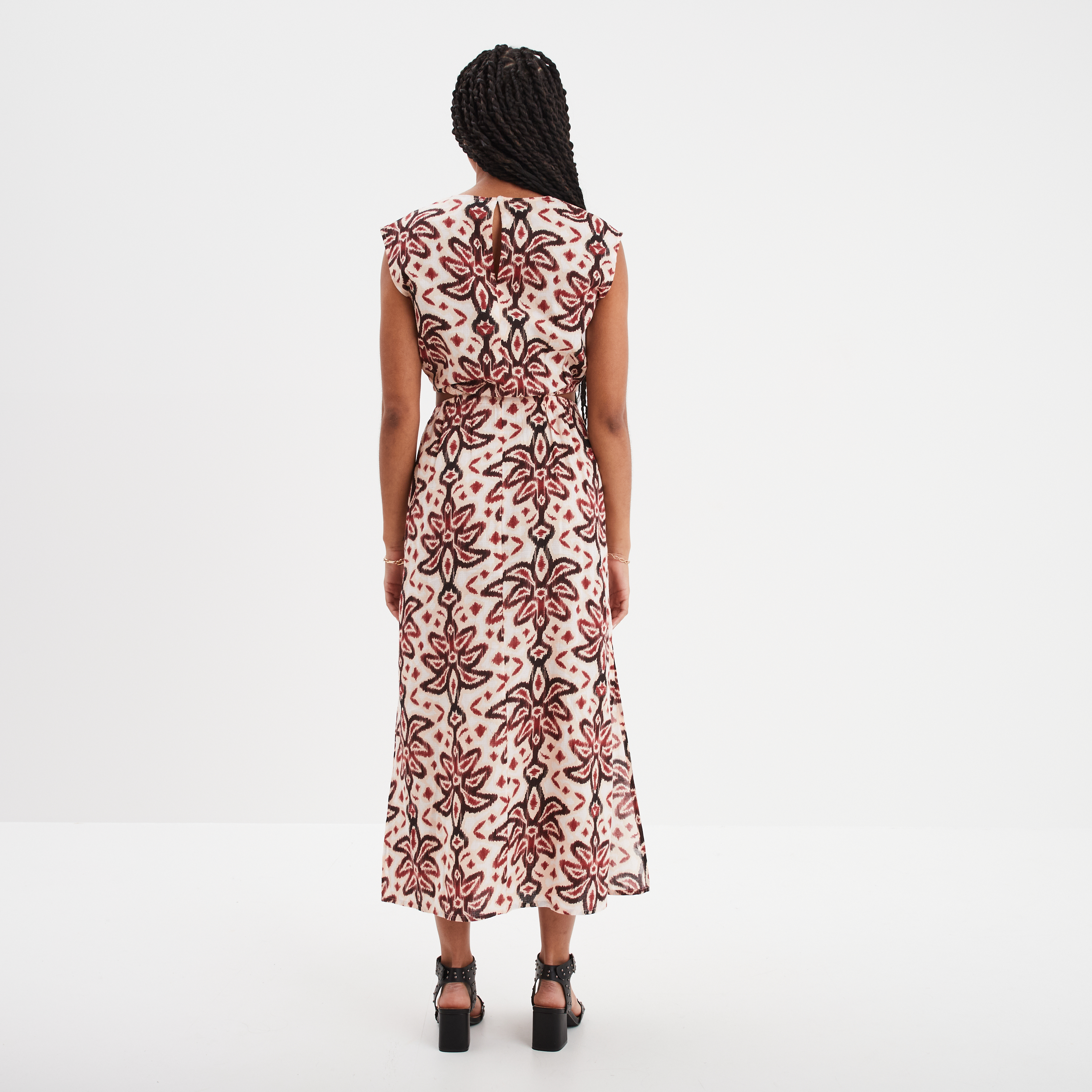 robe longue avec ouvertures liberto ecru femme Robe longue avec ouvertures Liberto ecru femme