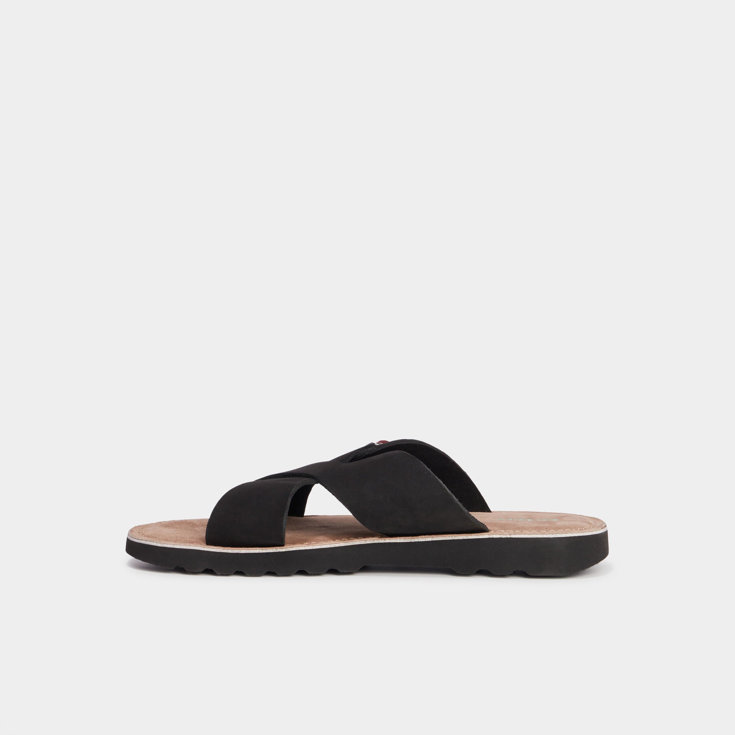 sandales en cuir noir homme Sandales en cuir noir homme