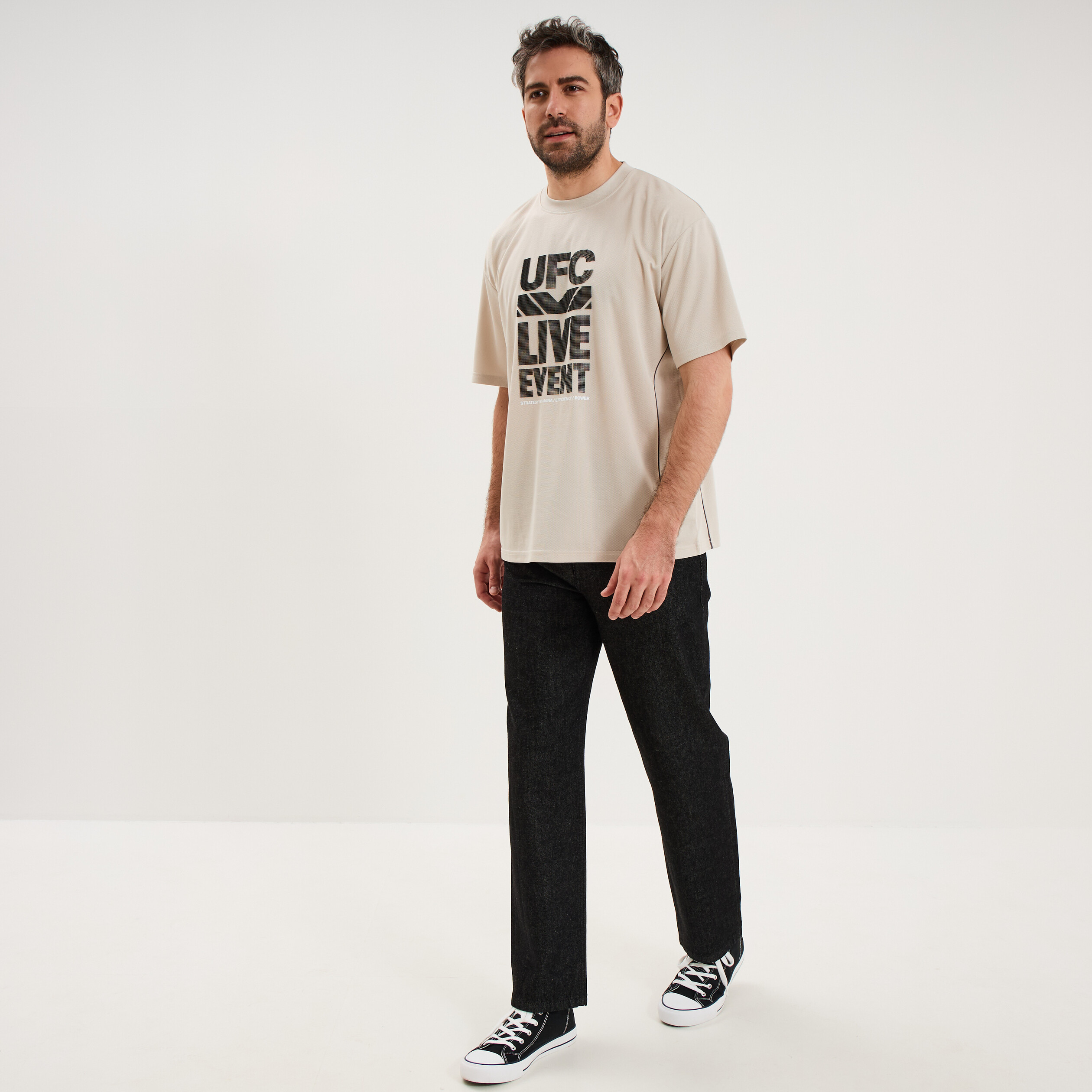 T-shirt manches courtes UFC sable homme