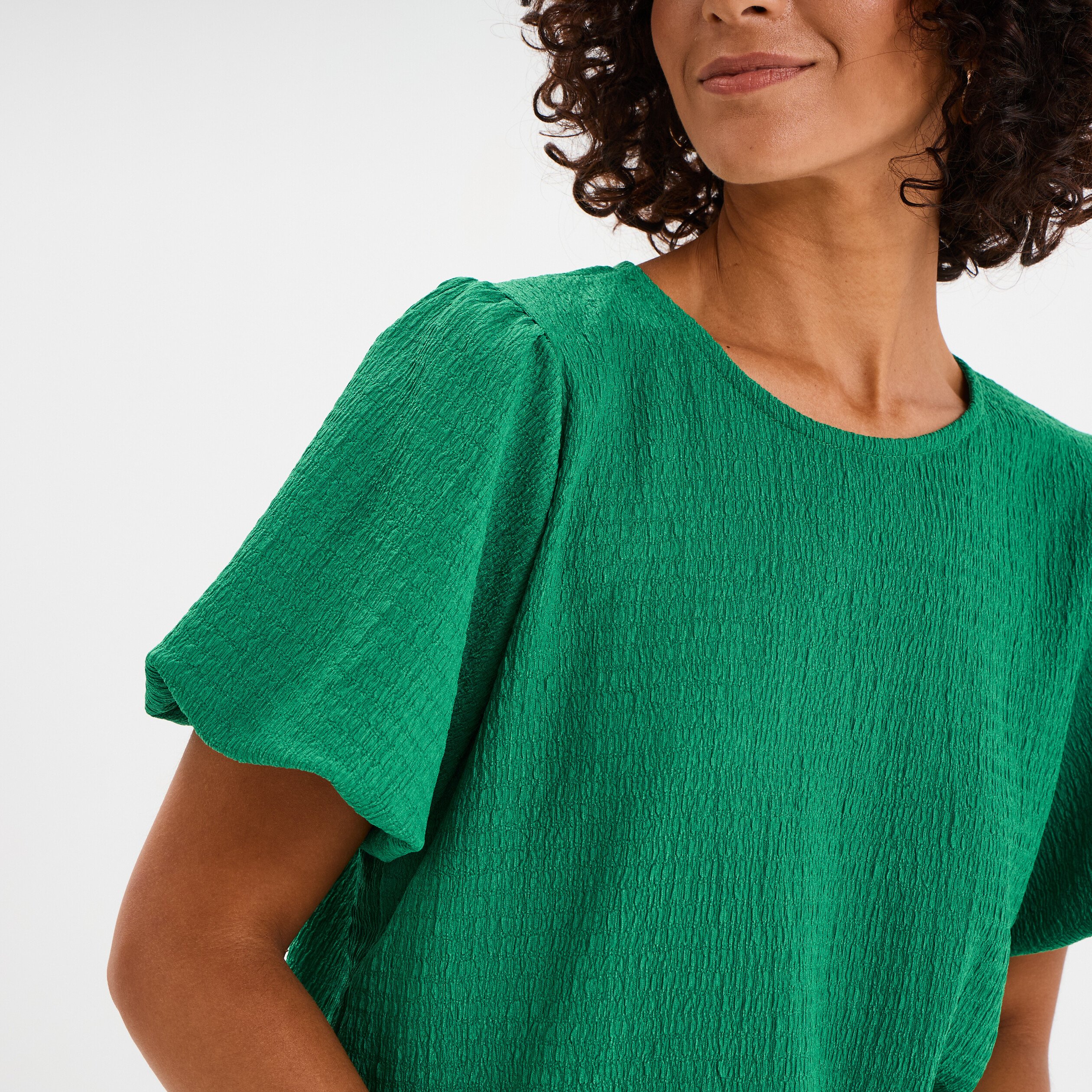 t shirt manches courtes ballons vert femme T-shirt manches courtes ballons vert femme