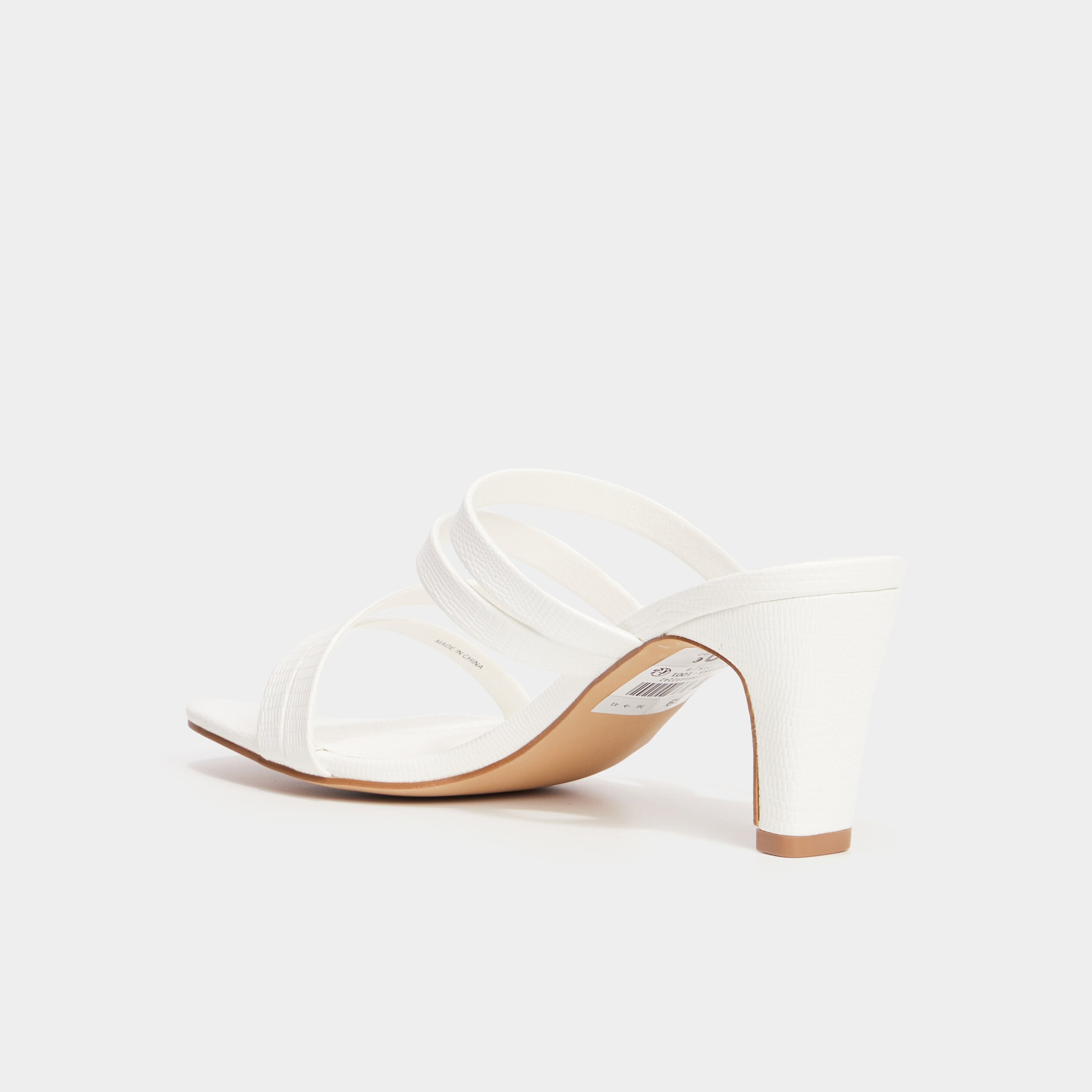 Mules &agrave; talons blanc femme