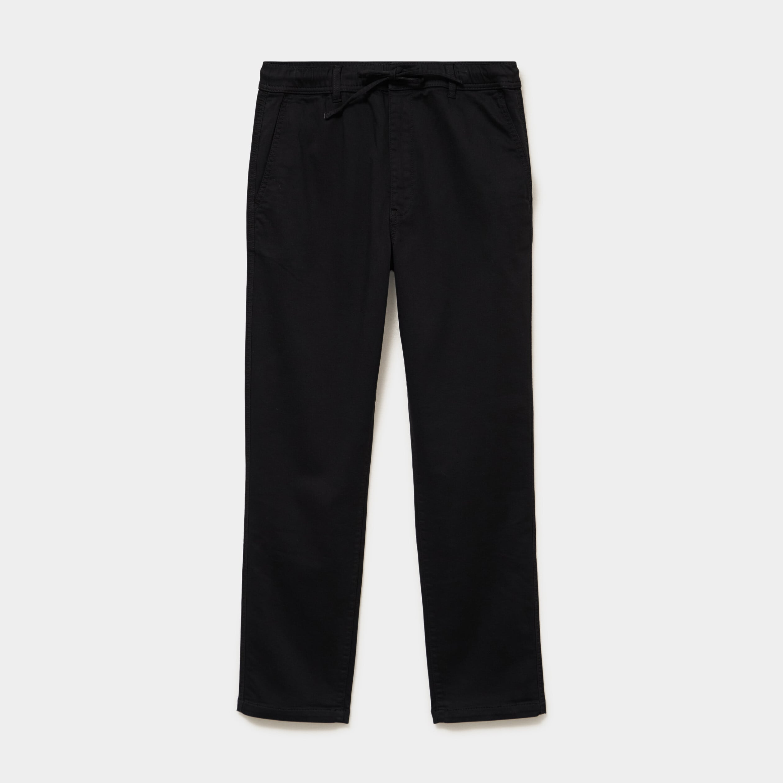 Pantalon chino droit confort noir homme